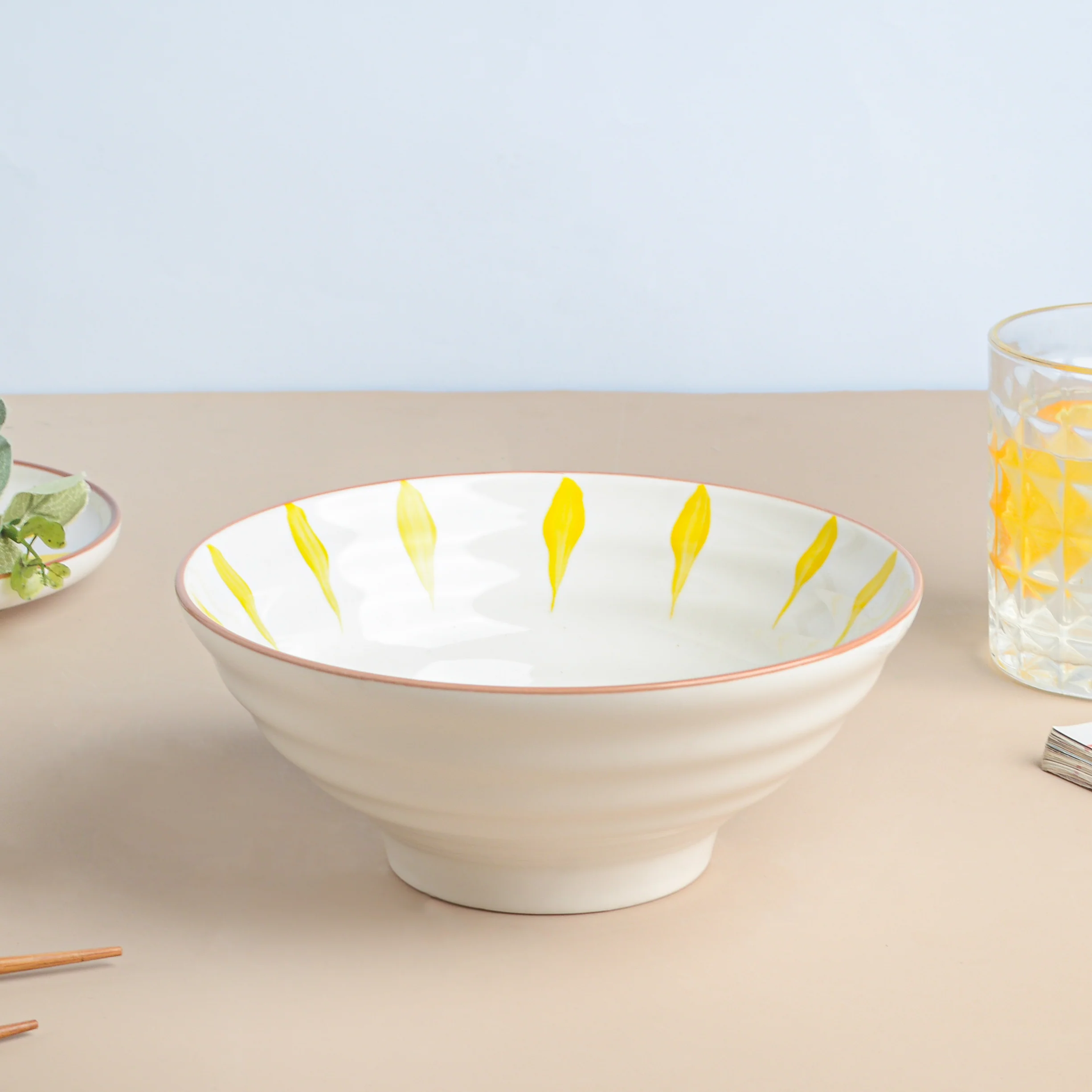 Teardrop Yellow 21 Piece Dinner Set For 6 - Image 8