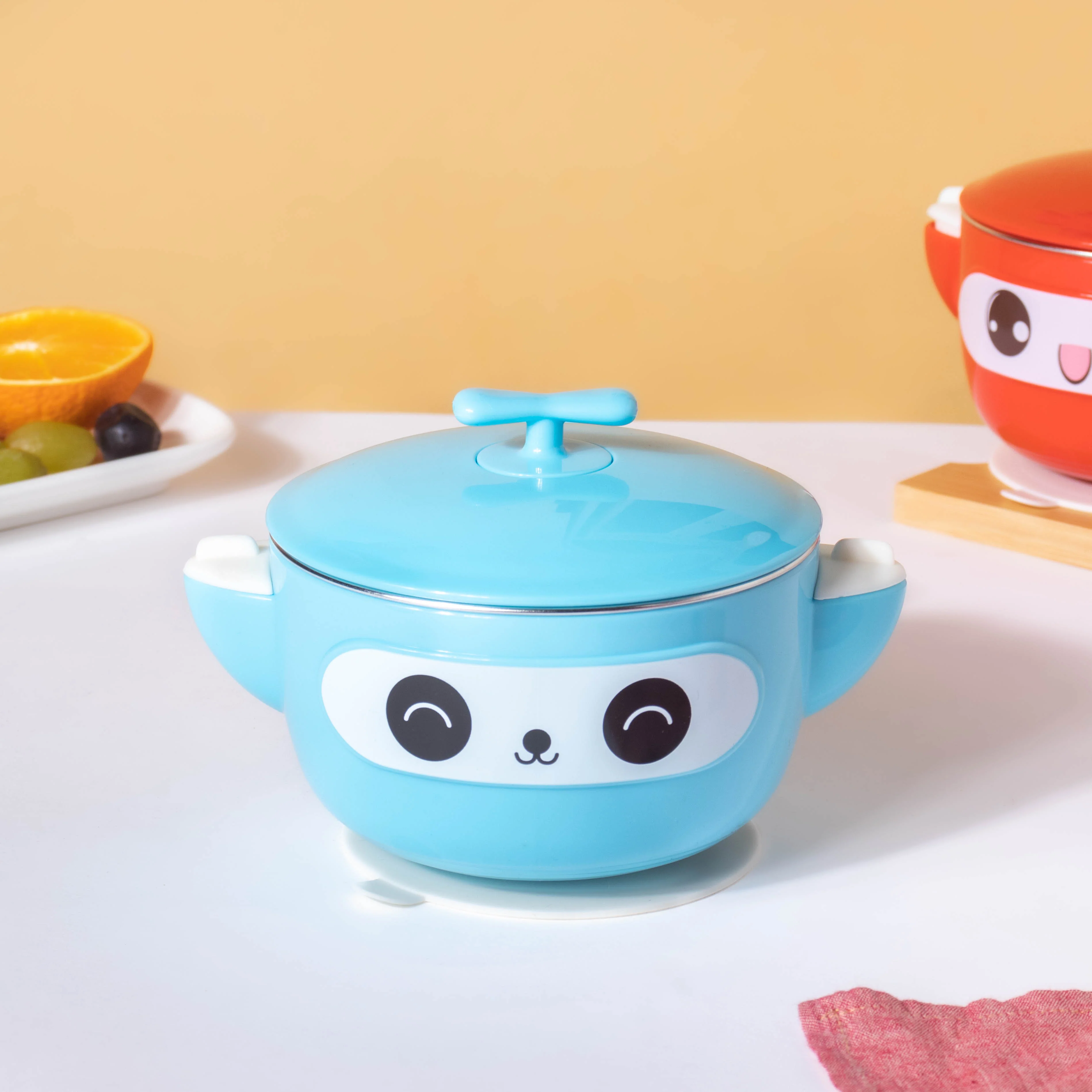 Tellytubby Stay Warm Steel Bowl With Suction Base Blue 300 ml