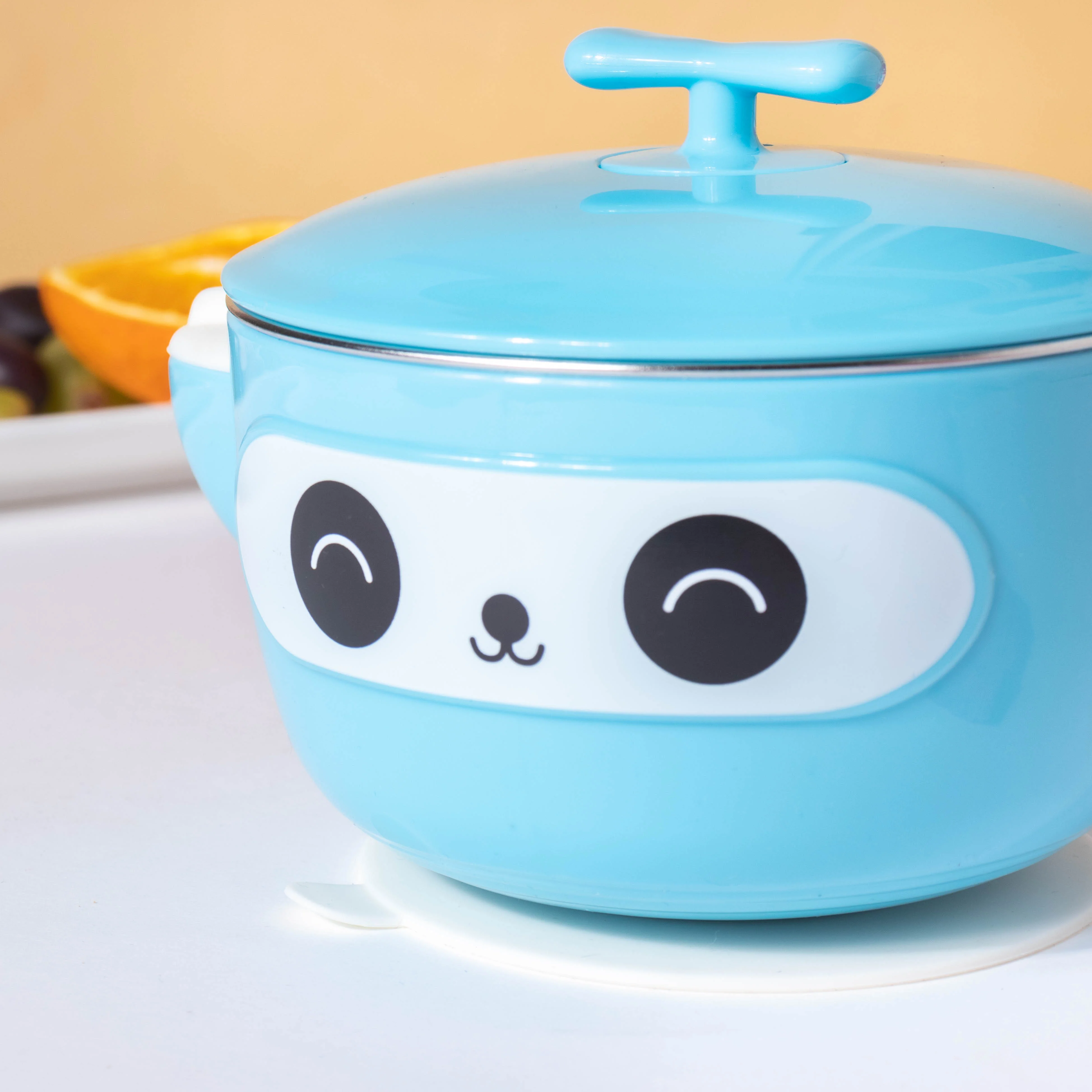 Tellytubby Stay Warm Steel Bowl With Suction Base Blue 300 ml - Image 11