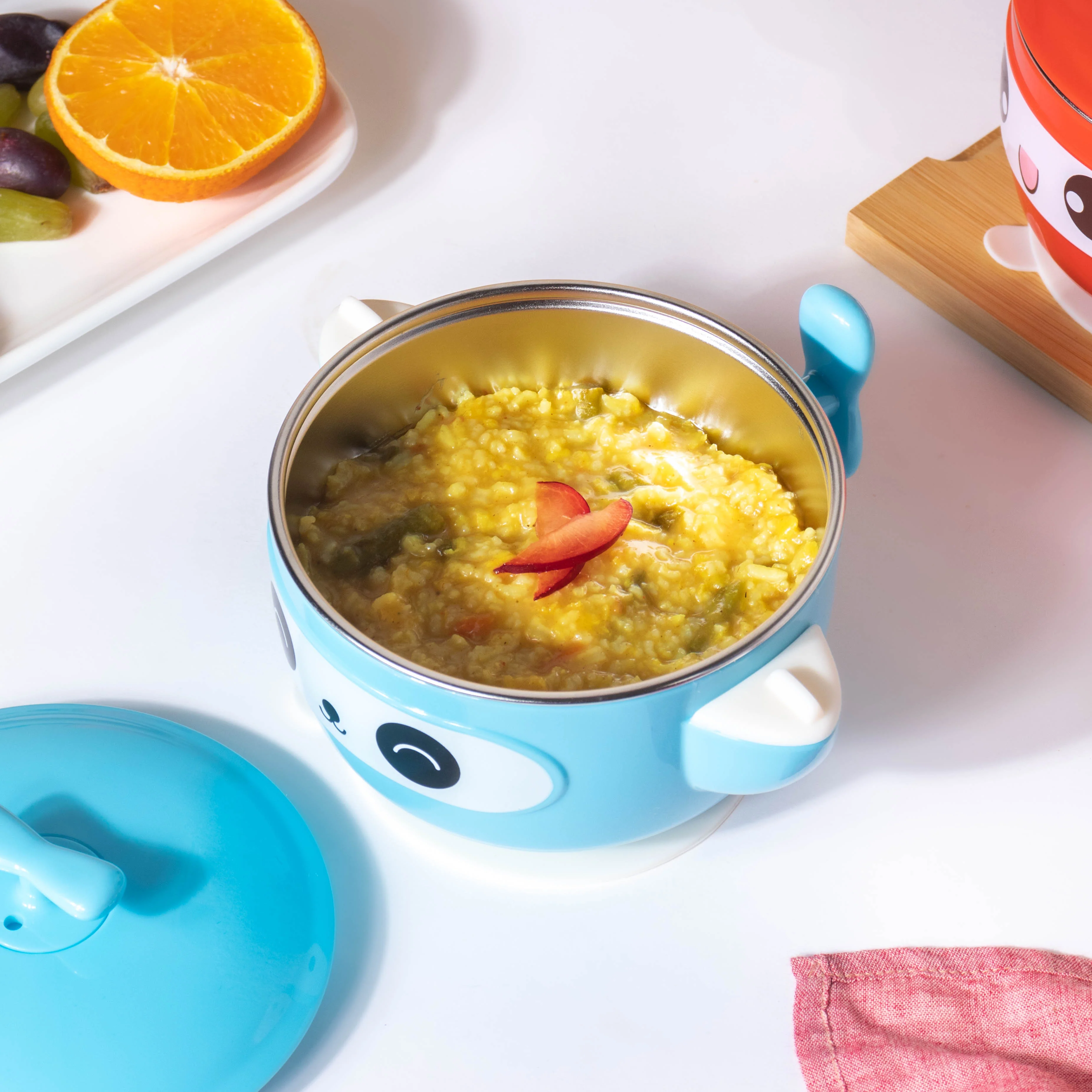 Tellytubby Stay Warm Steel Bowl With Suction Base Blue 300 ml - Image 4