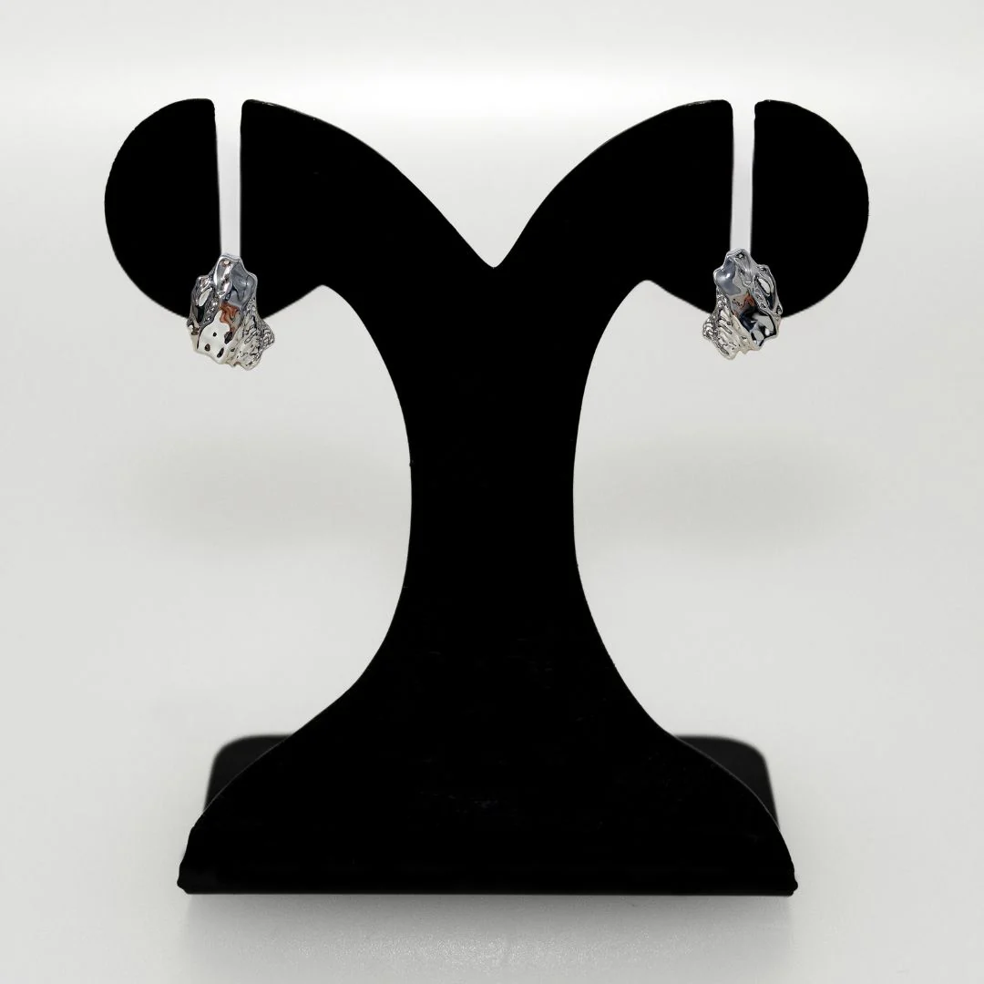 Terra Stud Earrings Silver - Image 6