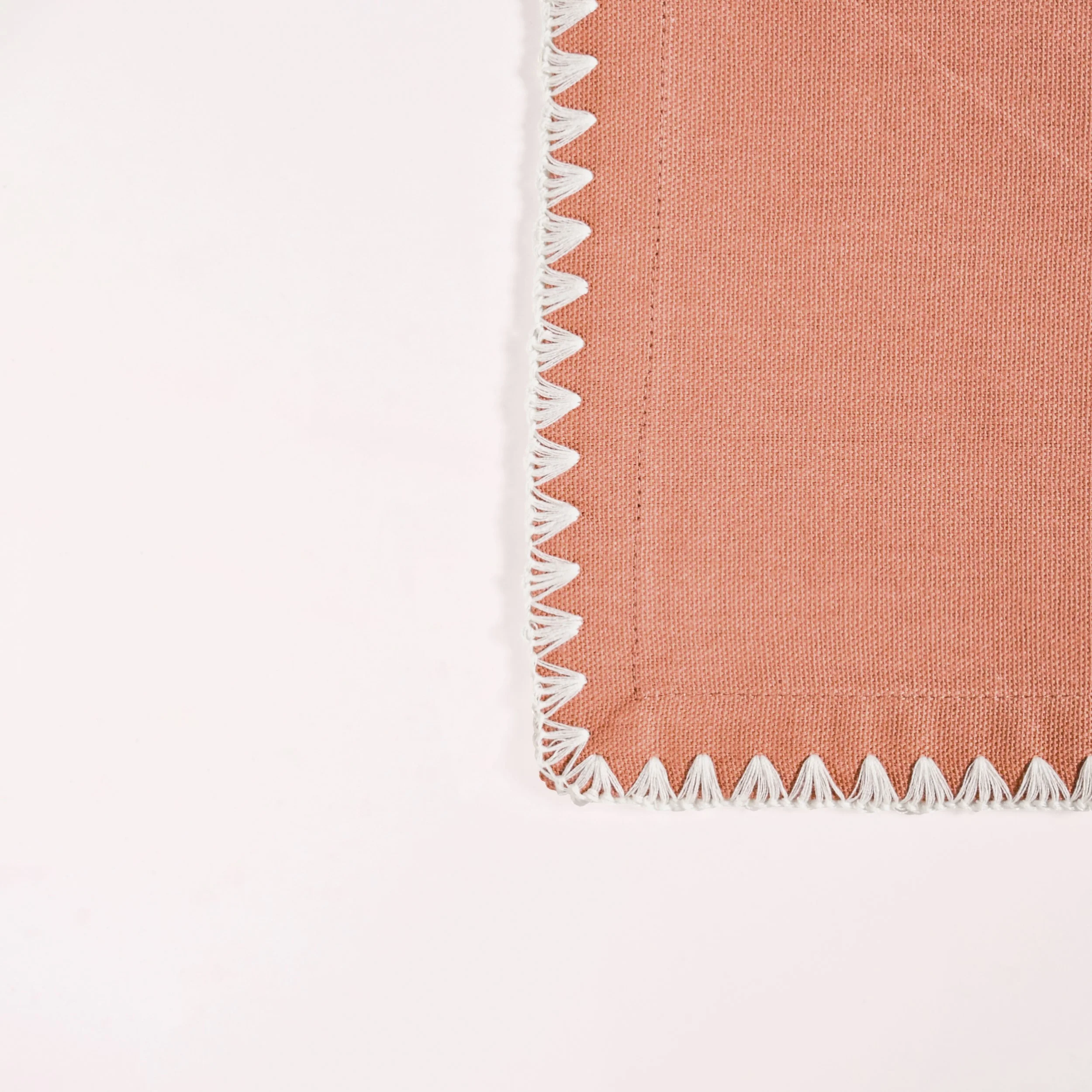 Terracotta Embroidered Edges Table Napkin Set Of 6 - Image 2