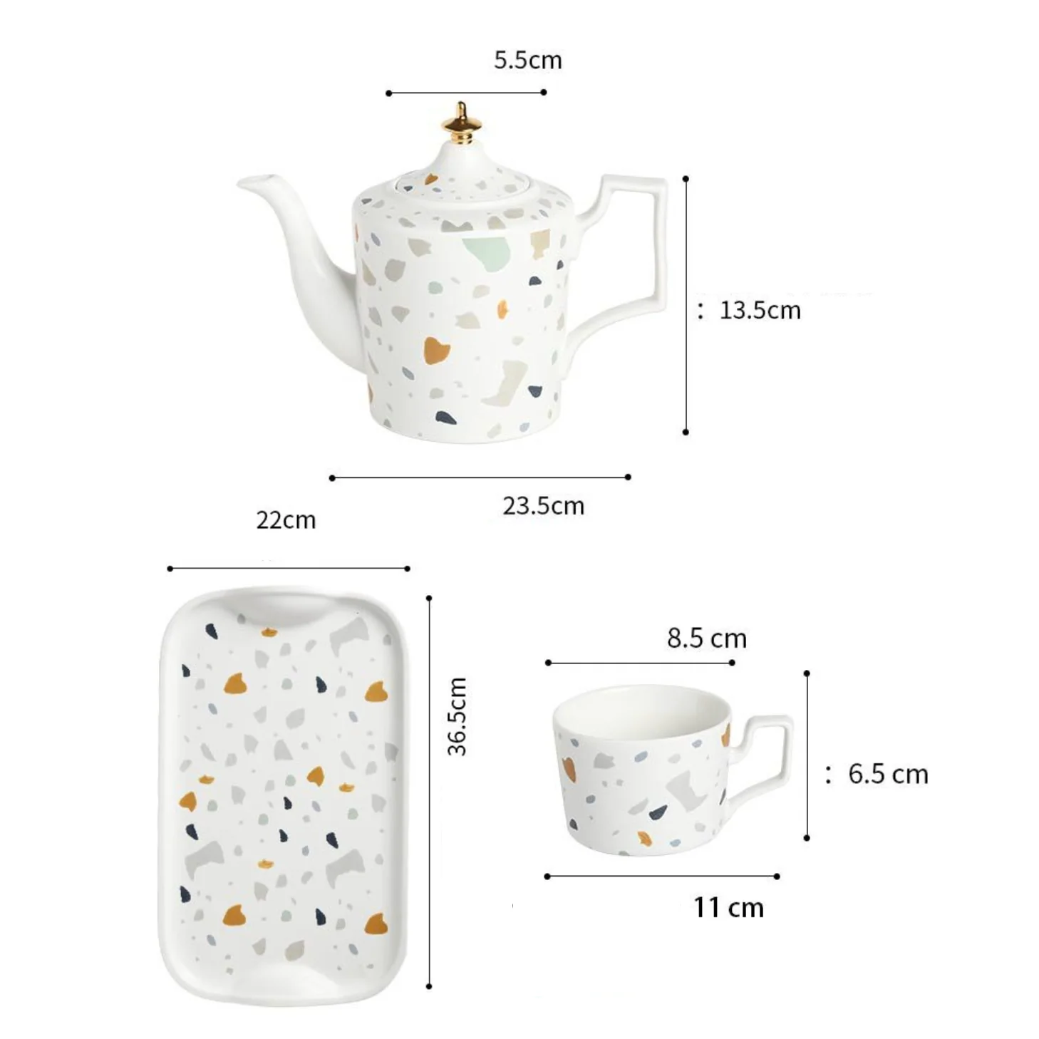 Terrazzo Tea Set - Image 2