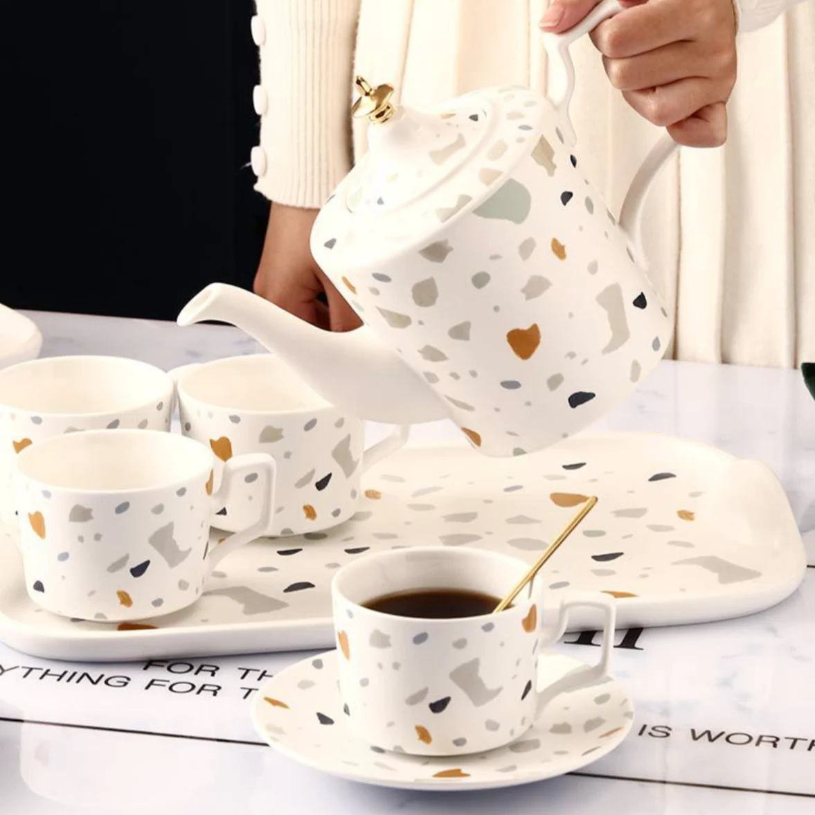 Terrazzo Tea Set - Image 4