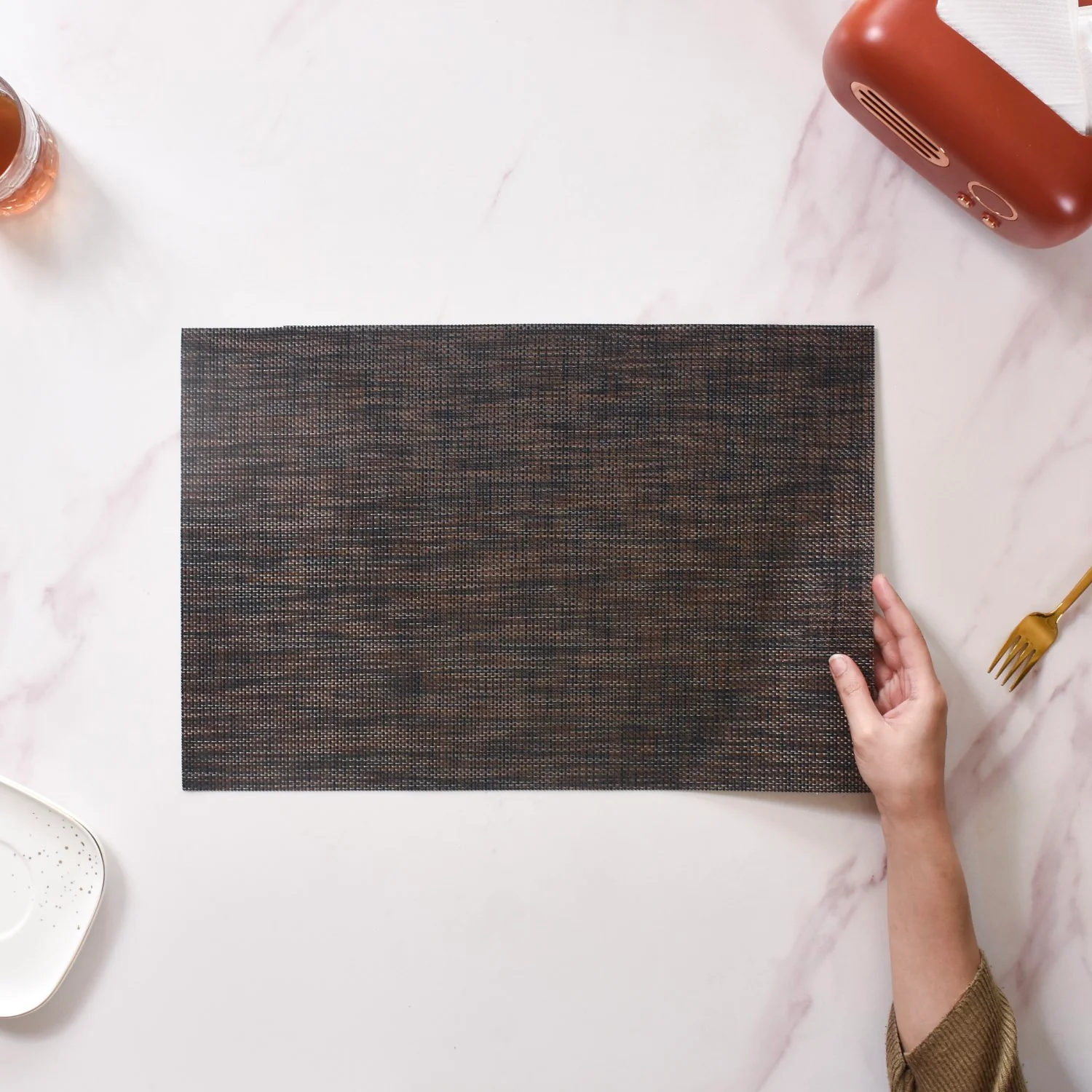 Textured Anti Skid Table Mat Set Of 6 - Image 3