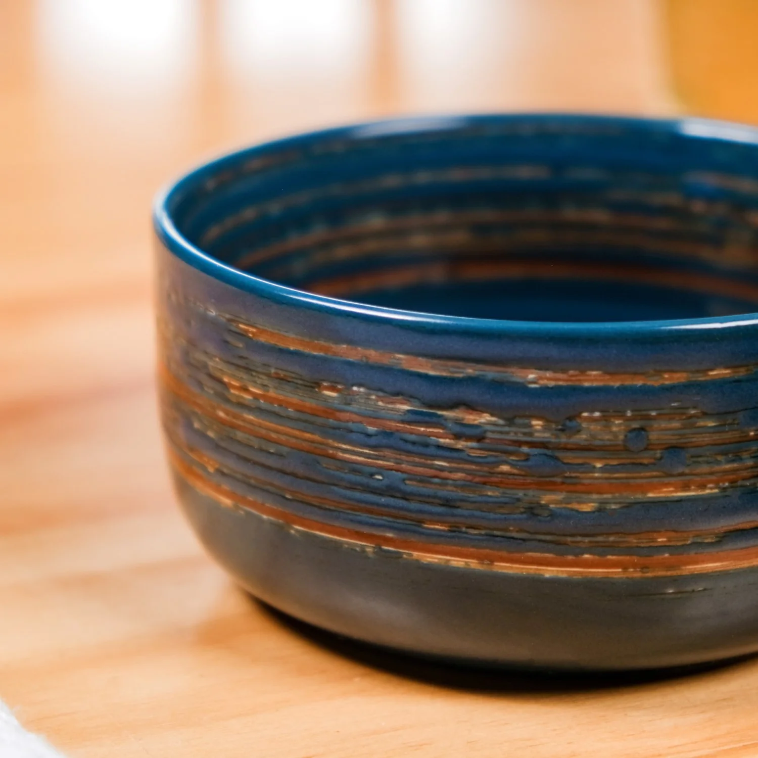 Textured Brushstroke Soup Bowls Navy Blue Set Of 4 300ml - Image 7