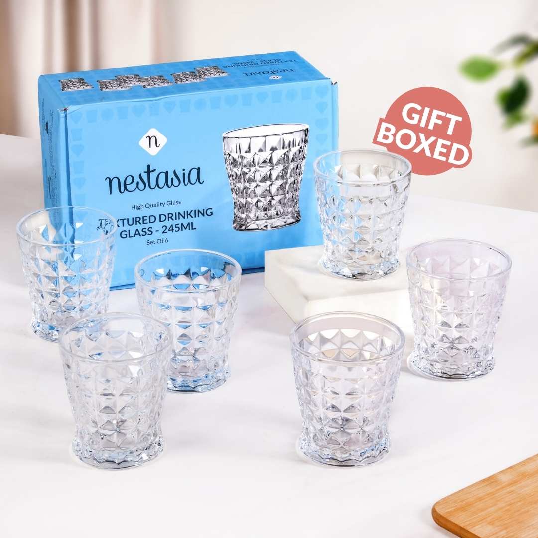 Textured Drinking Glass Set Of 6 245ml - Image 7