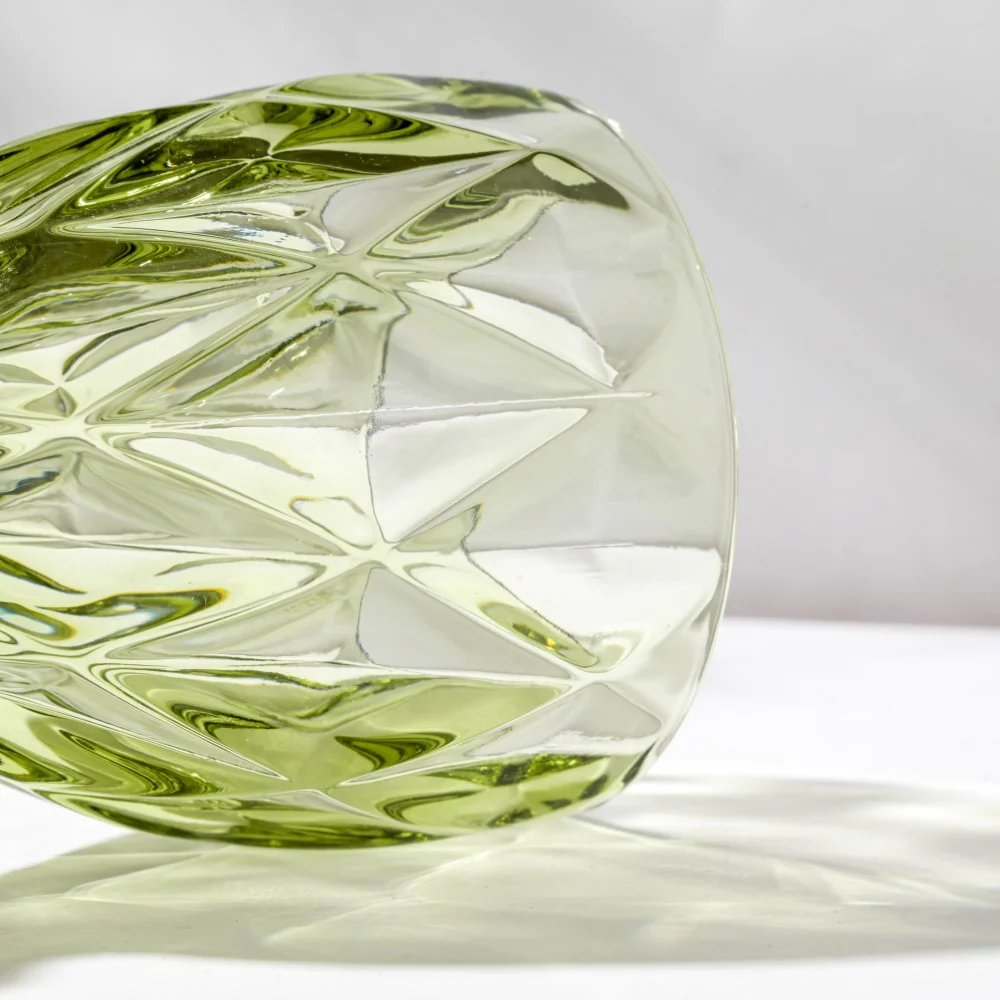 Textured Drinkware Glass Green Set Of 6 250 ml - Image 7
