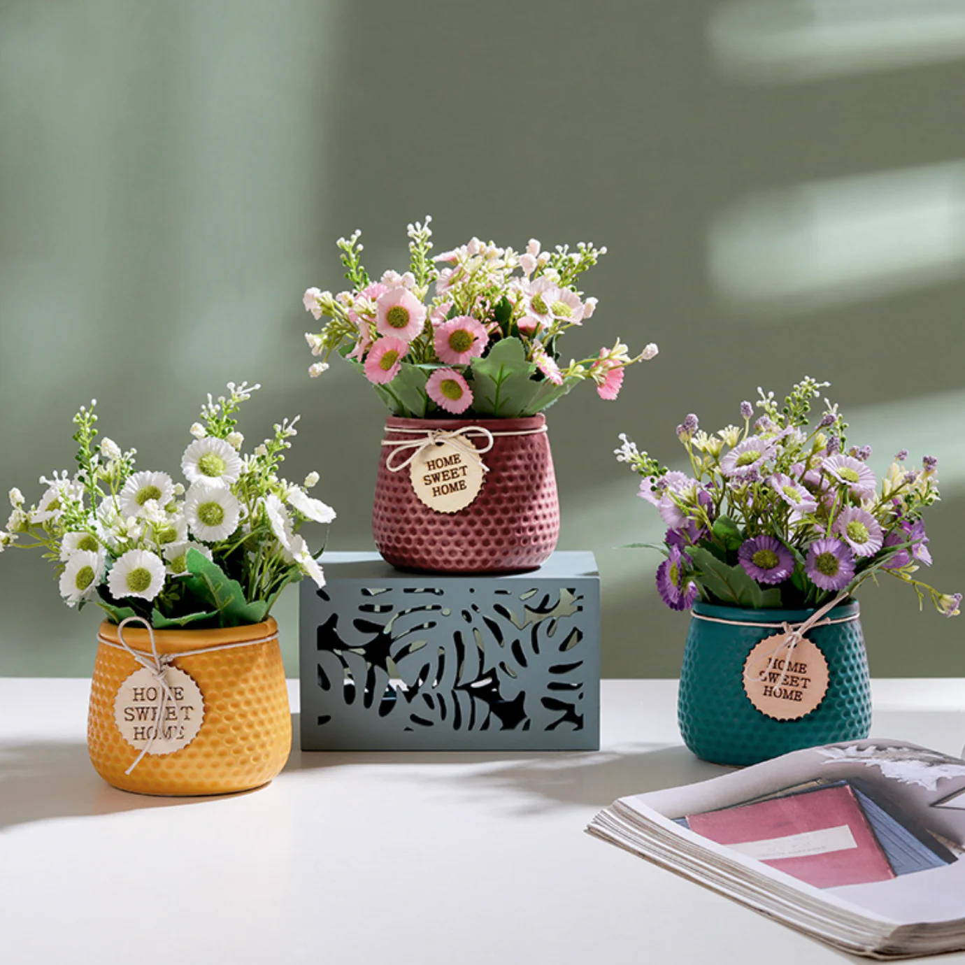 Textured Flower Pot - Image 5