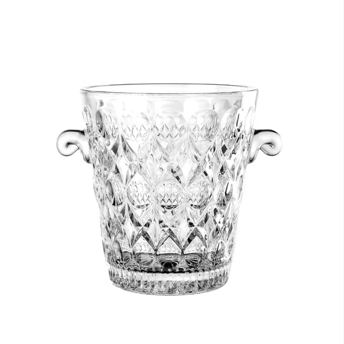Textured Glass Ice Bucket With Handle - Image 10