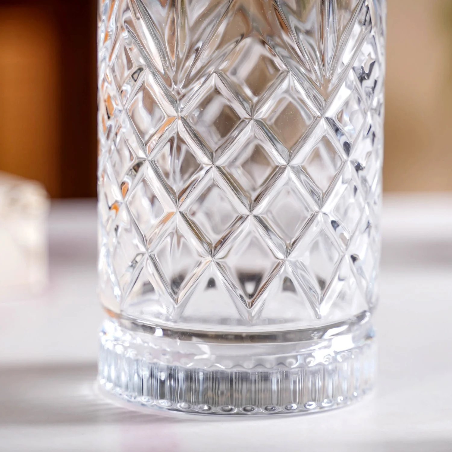 Textured Glass Tall Tumblers Set Of 6 466ml - Image 8