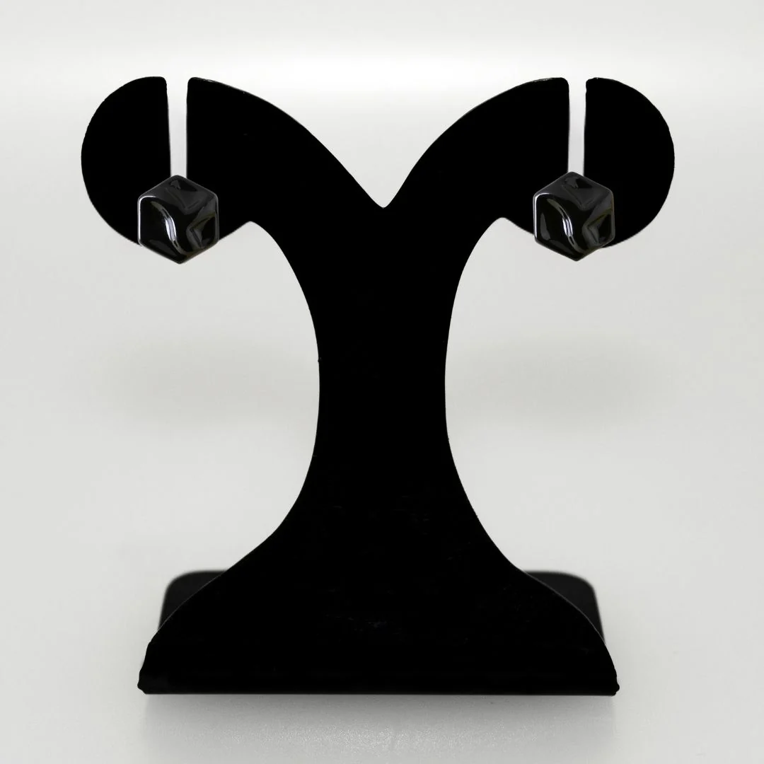 Textured Hexagon Studs - Image 6
