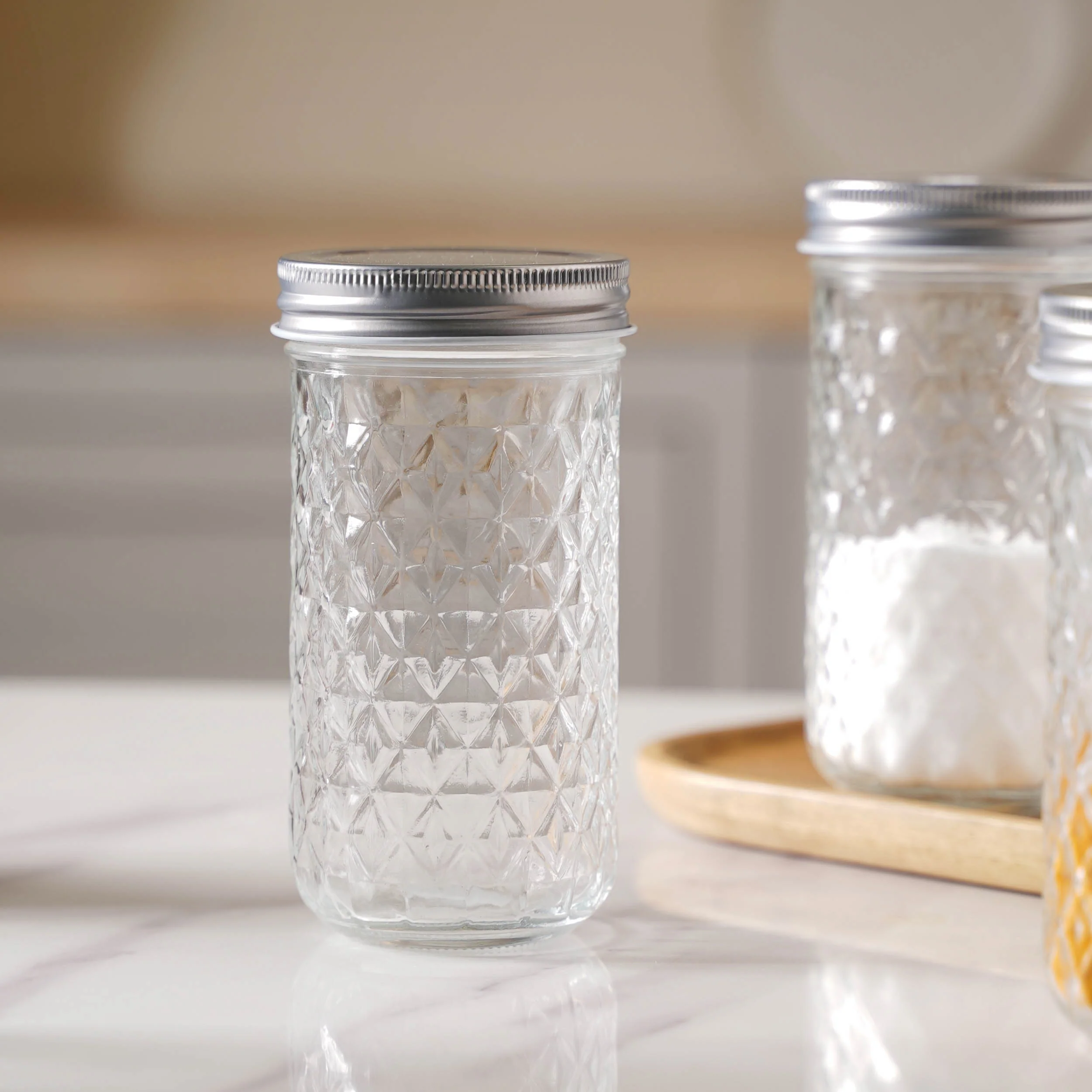 Textured Jar for Storage Set of 6 - Image 6