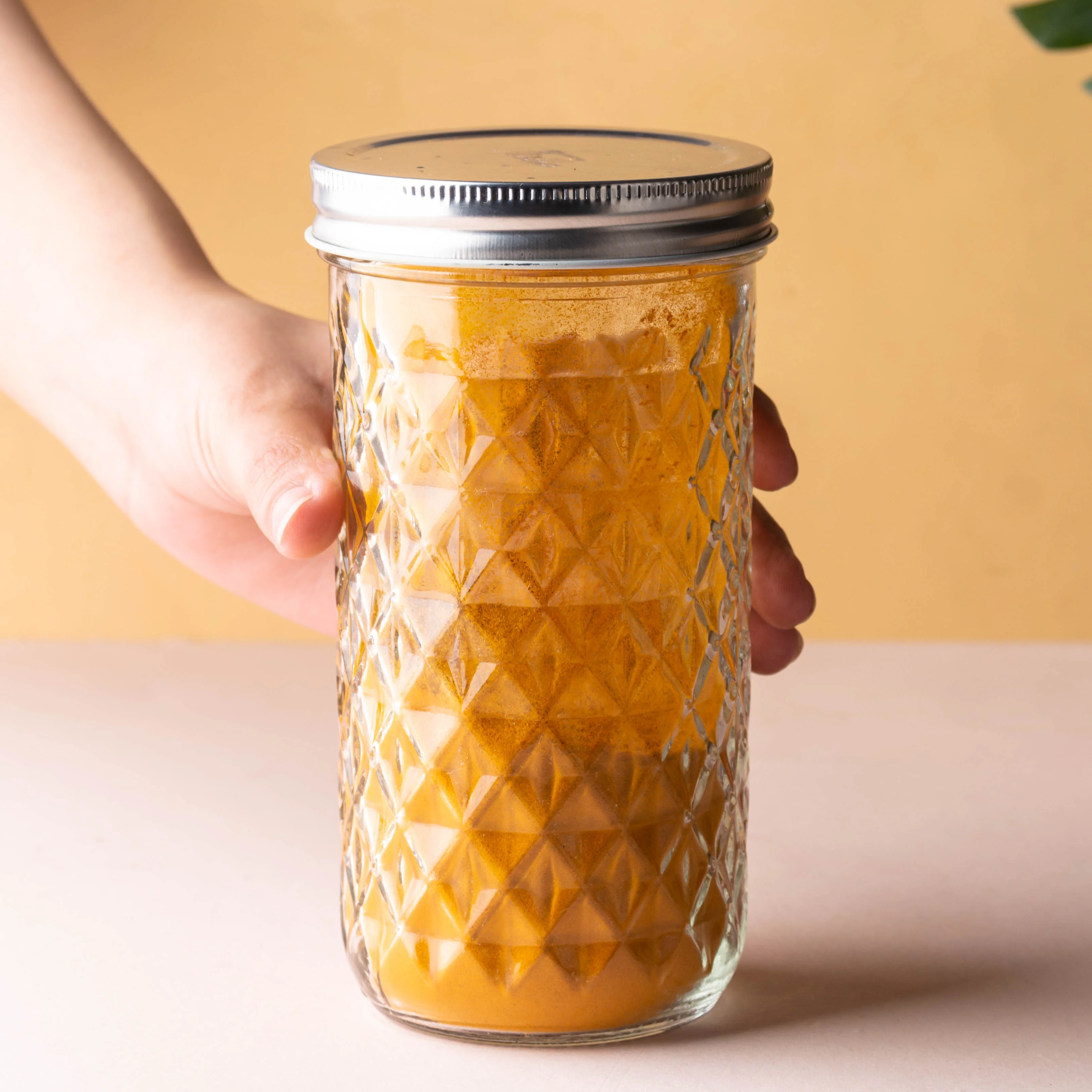 Textured Mason Jar Large Set of 4 - Image 4