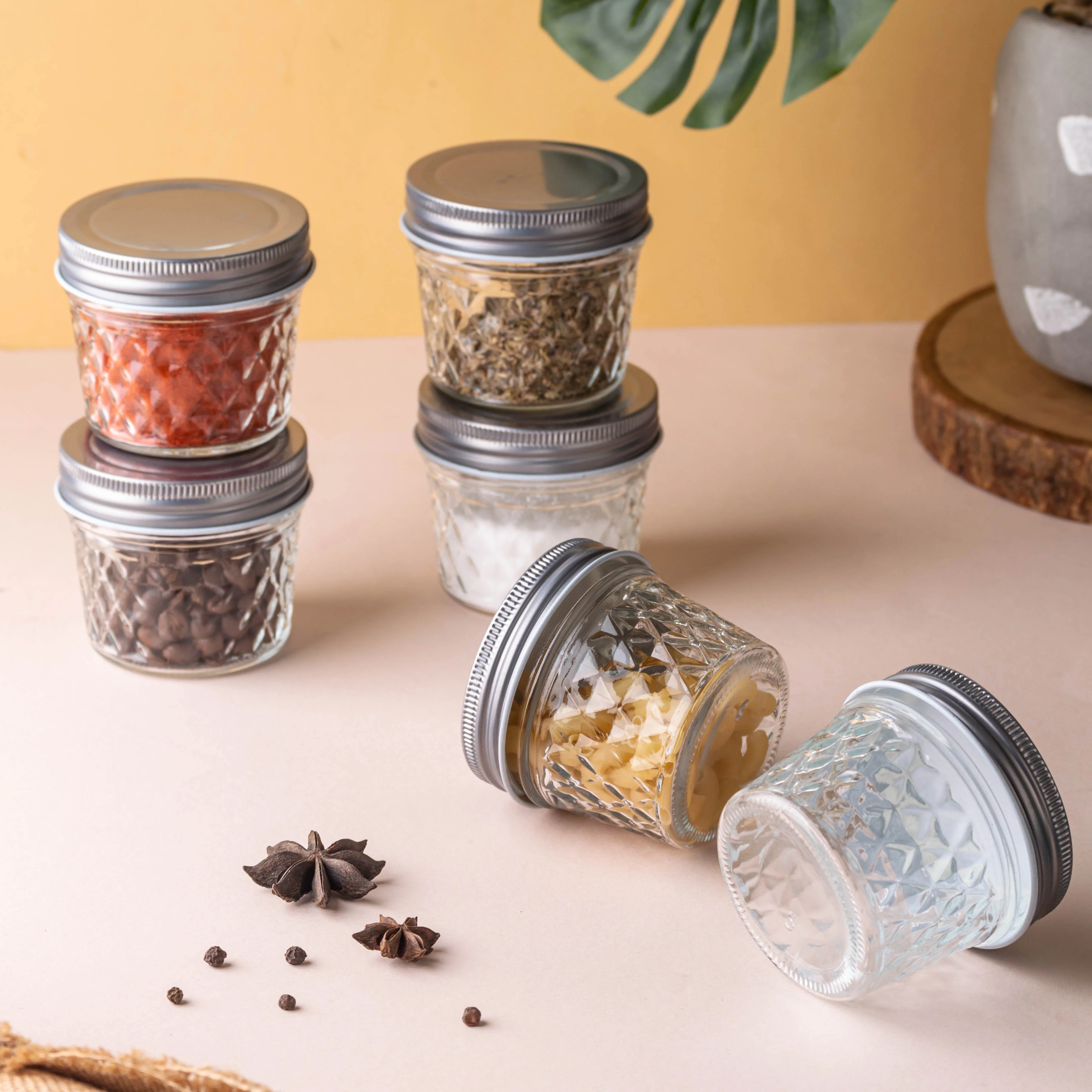 Textured Mason Jar Small Set of 6 - Image 12