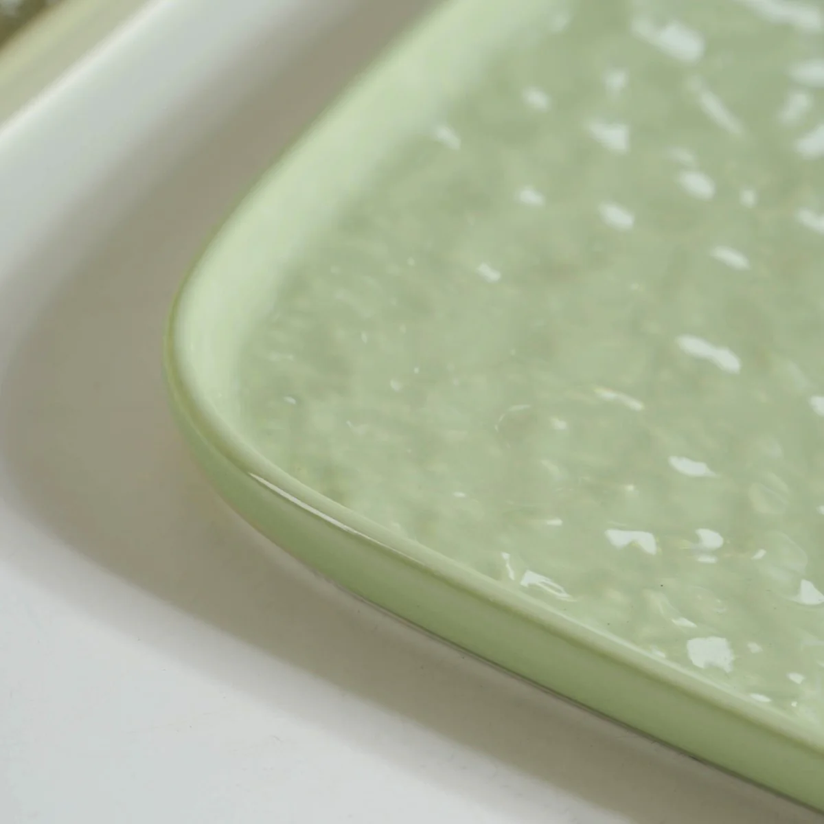 Textured Square Dinner Plate Sage Green Set Of 4 10 Inch - Image 7