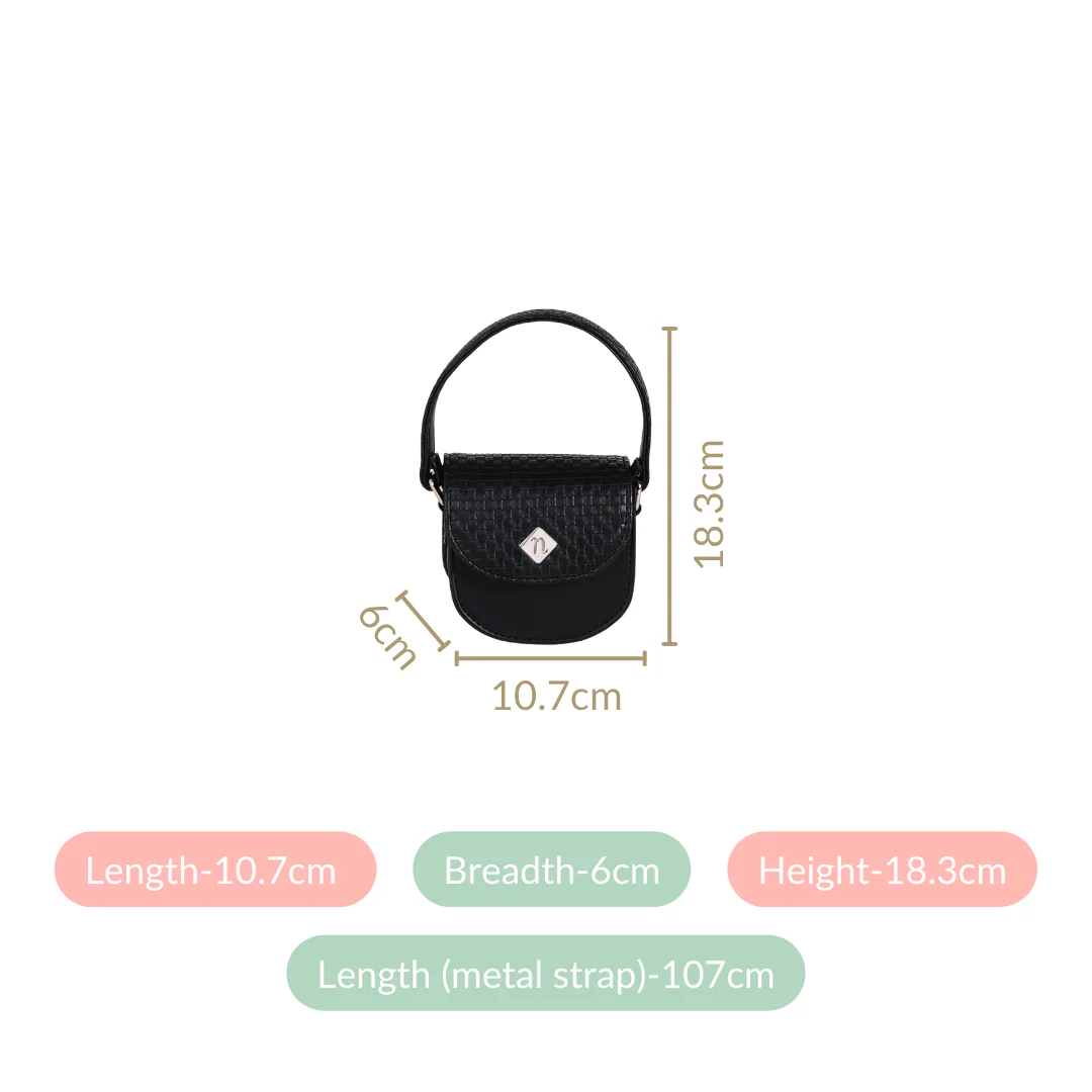 Thea Mini Saddle Bag Black - Image 4