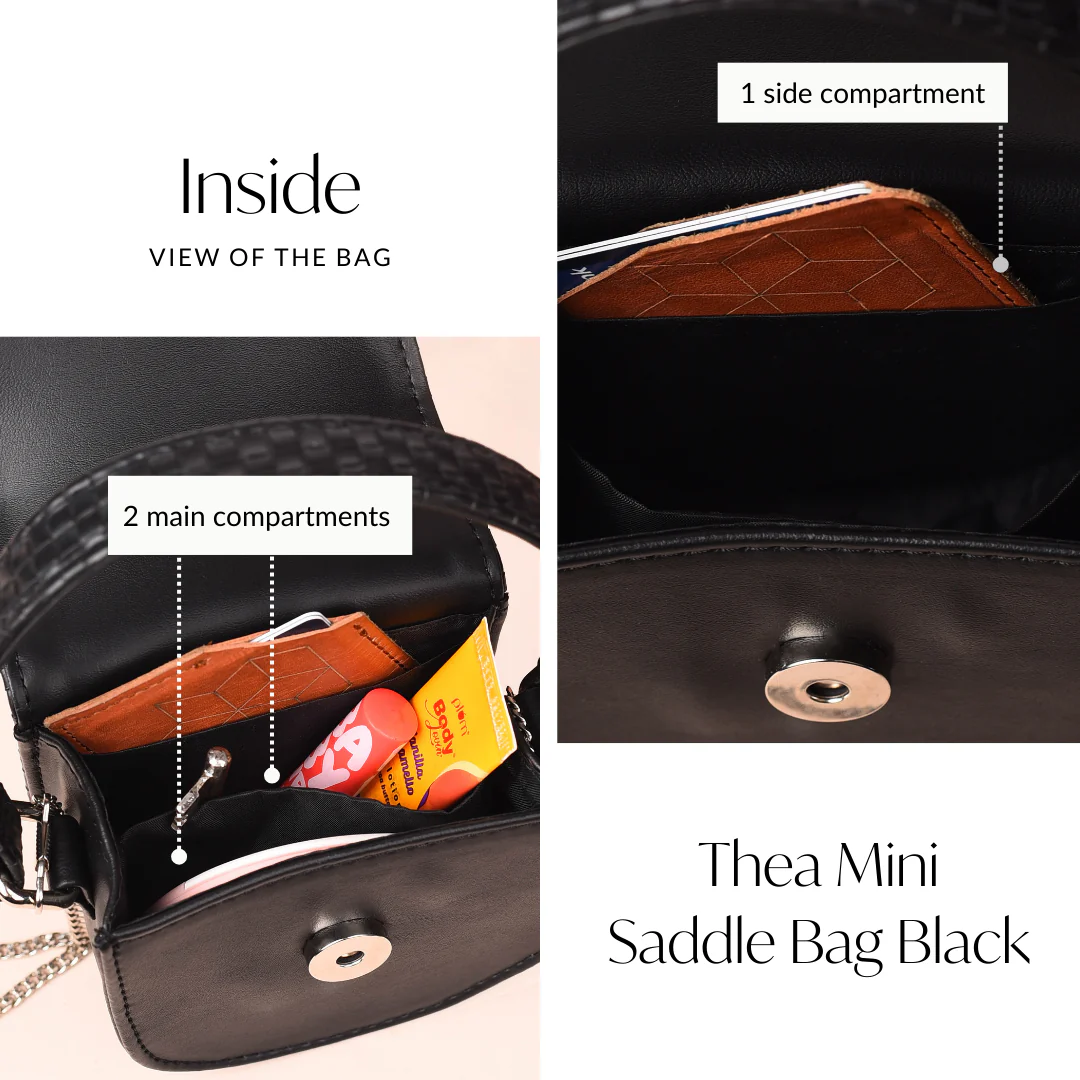Thea Mini Saddle Bag Black - Image 7