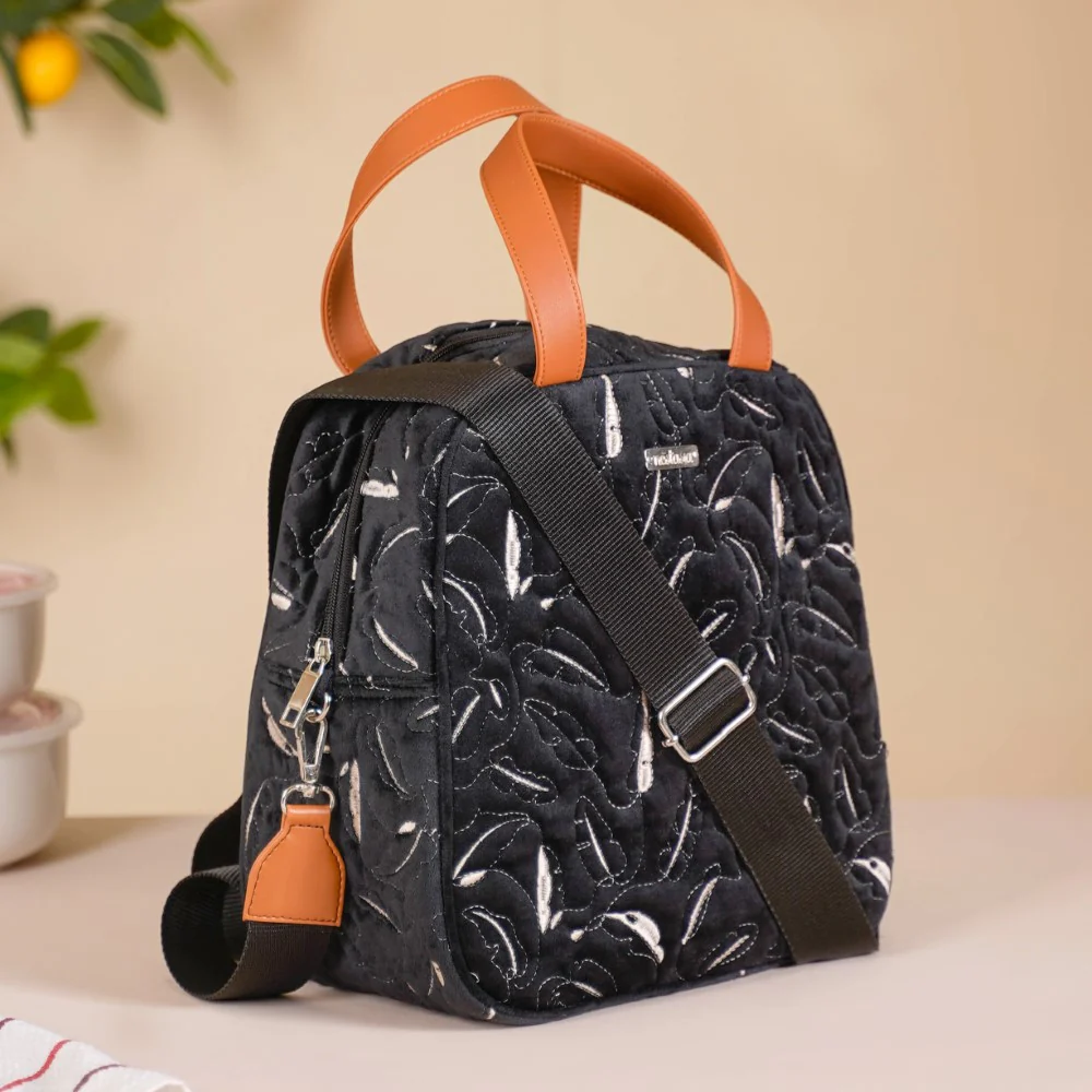 Thermal Insulated Lunch Bag Black - Image 11