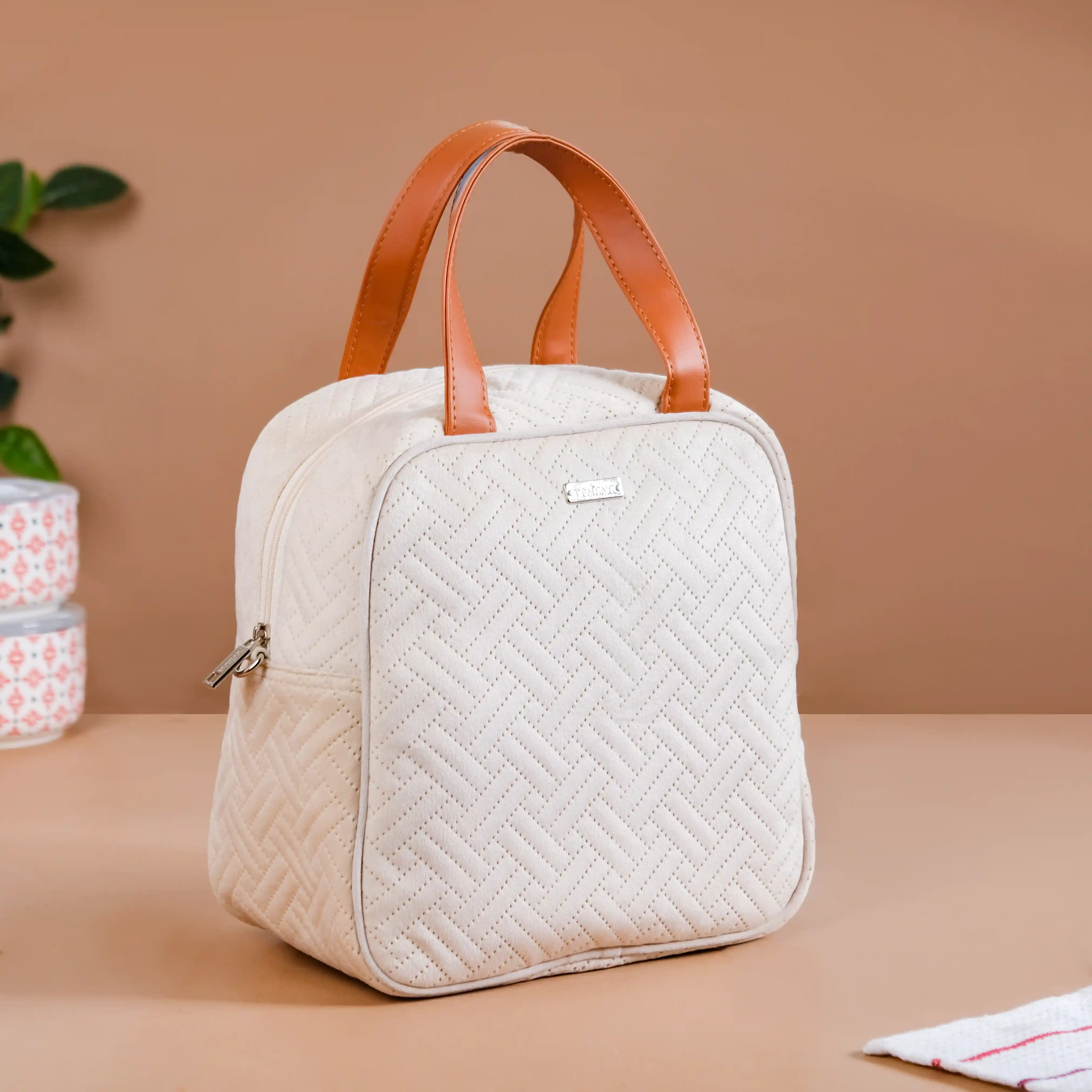 Thermal Insulated Lunch Bag For Office Off White - Image 14