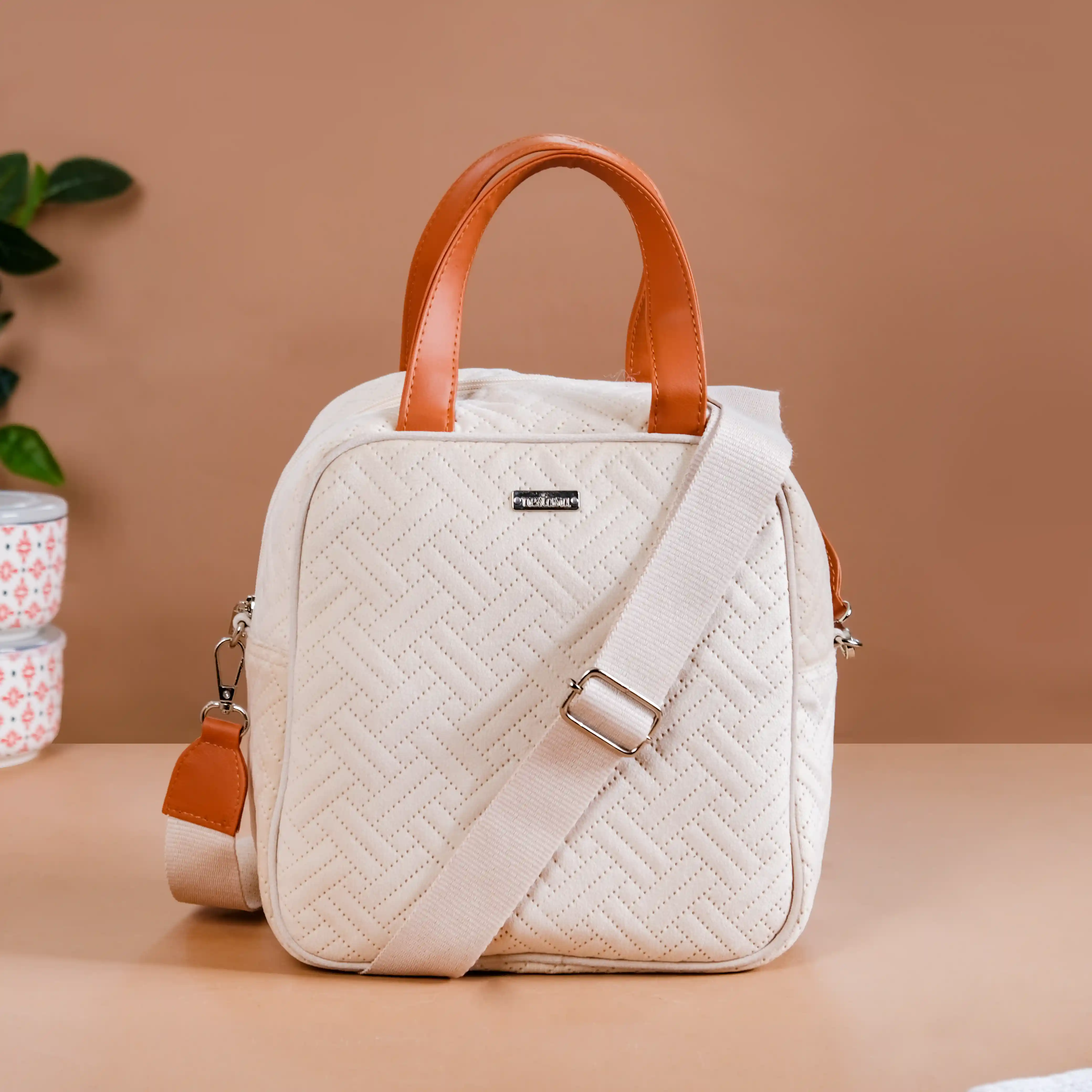 Thermal Insulated Lunch Bag For Office Off White - Image 2