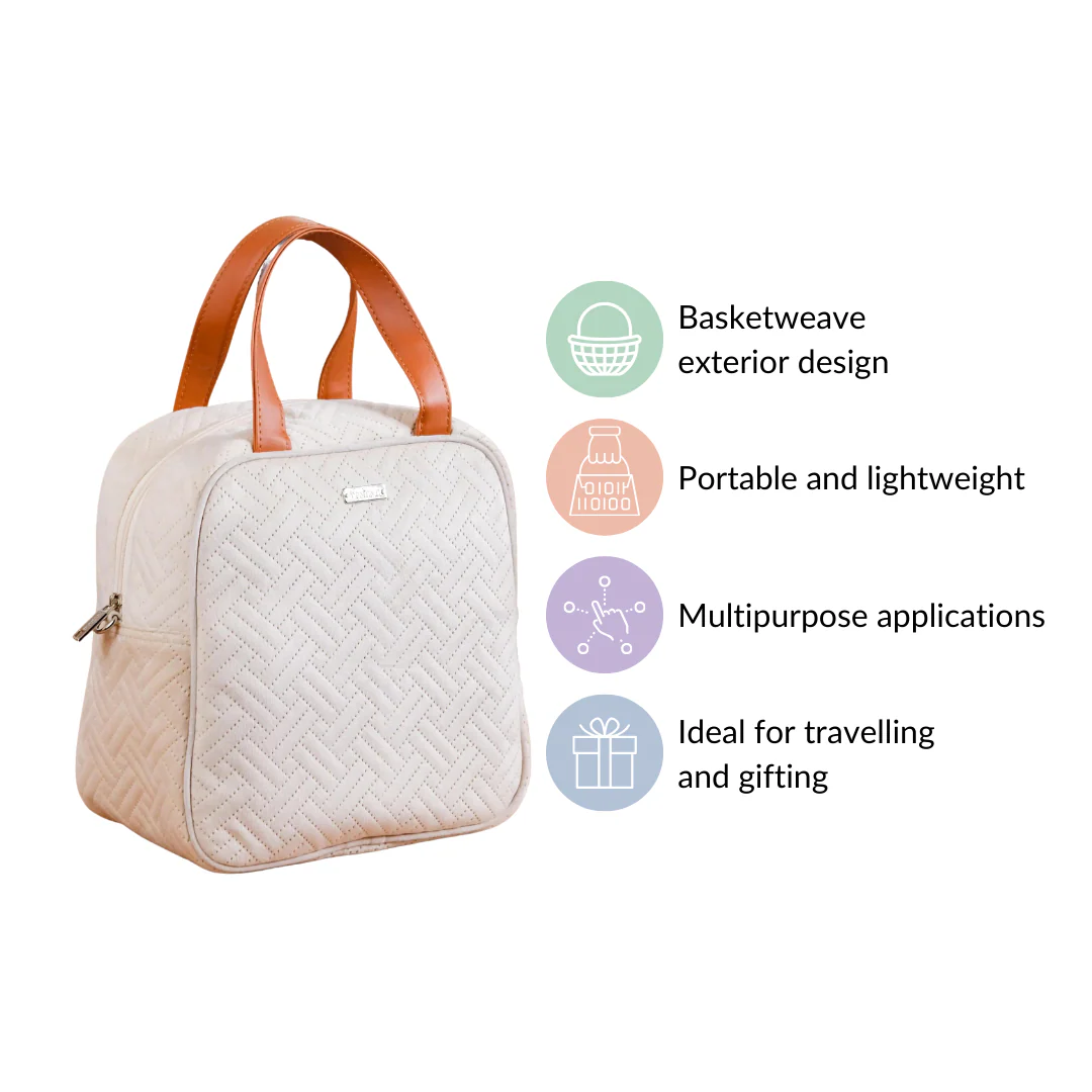 Thermal Insulated Lunch Bag For Office Off White - Image 6