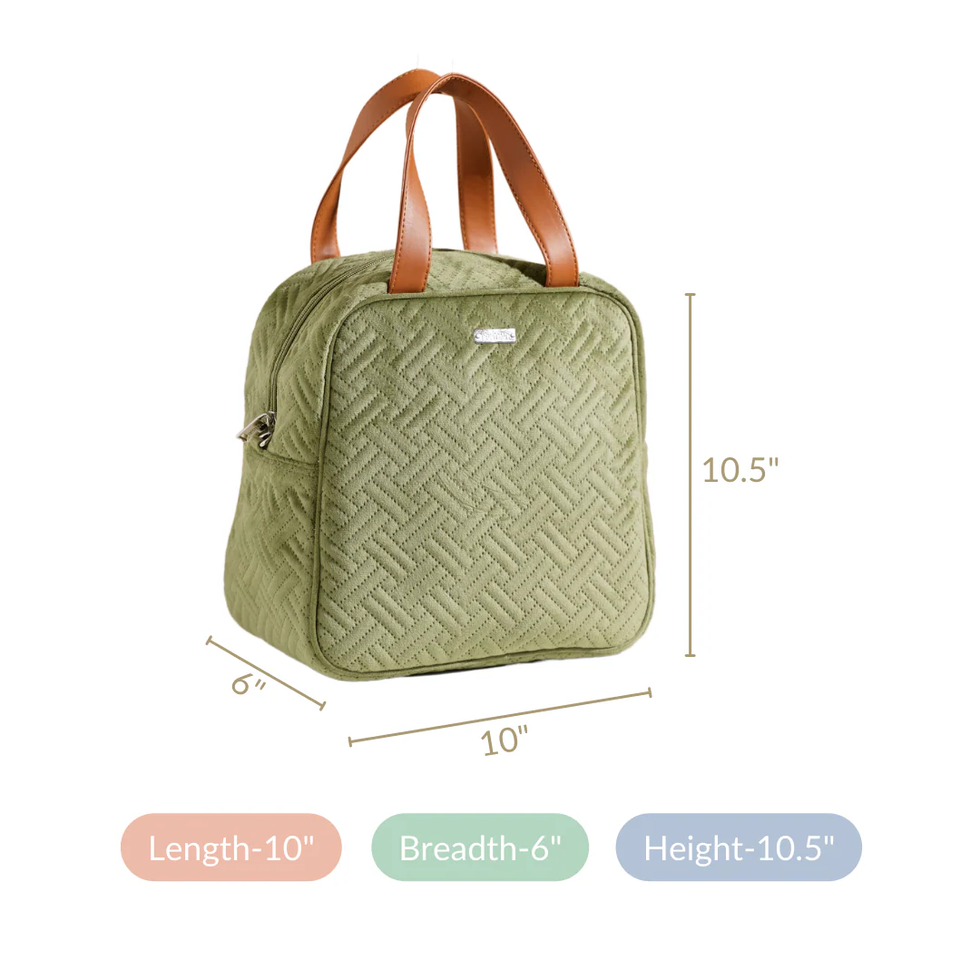 Thermal Insulated Travel Lunch Bag Green - Image 7