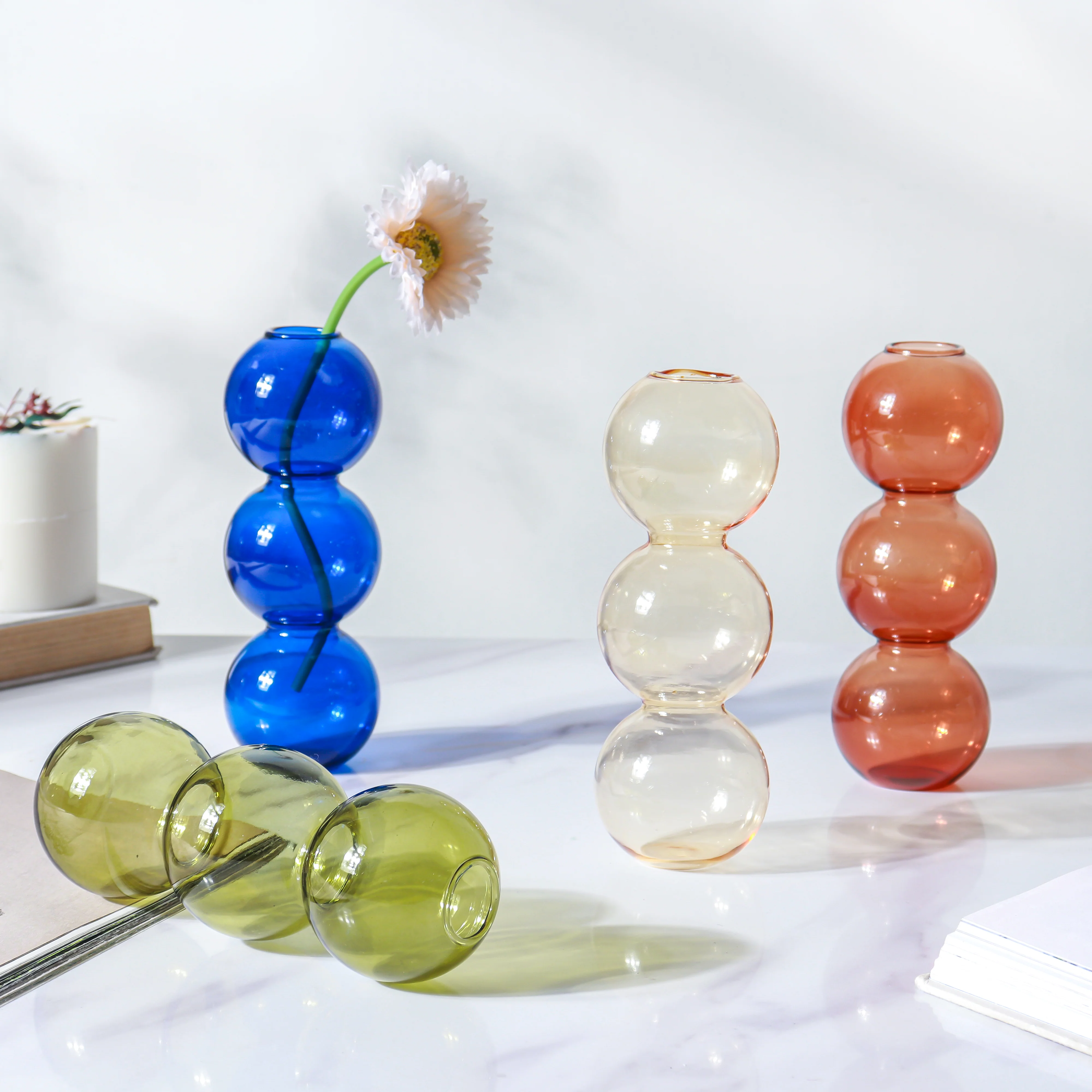 Three Bubbles Glass Vase - Image 13