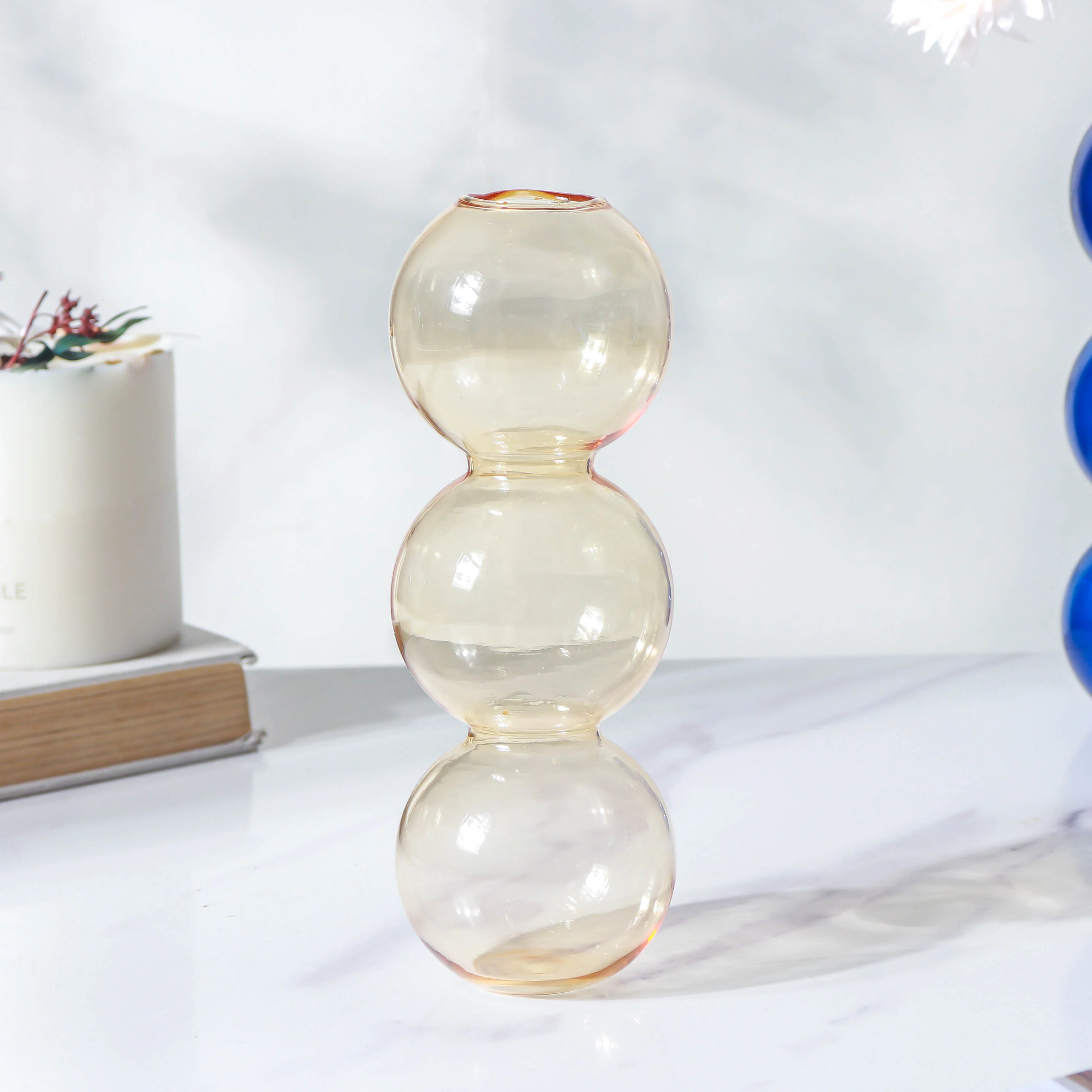 Three Bubbles Glass Vase - Image 5