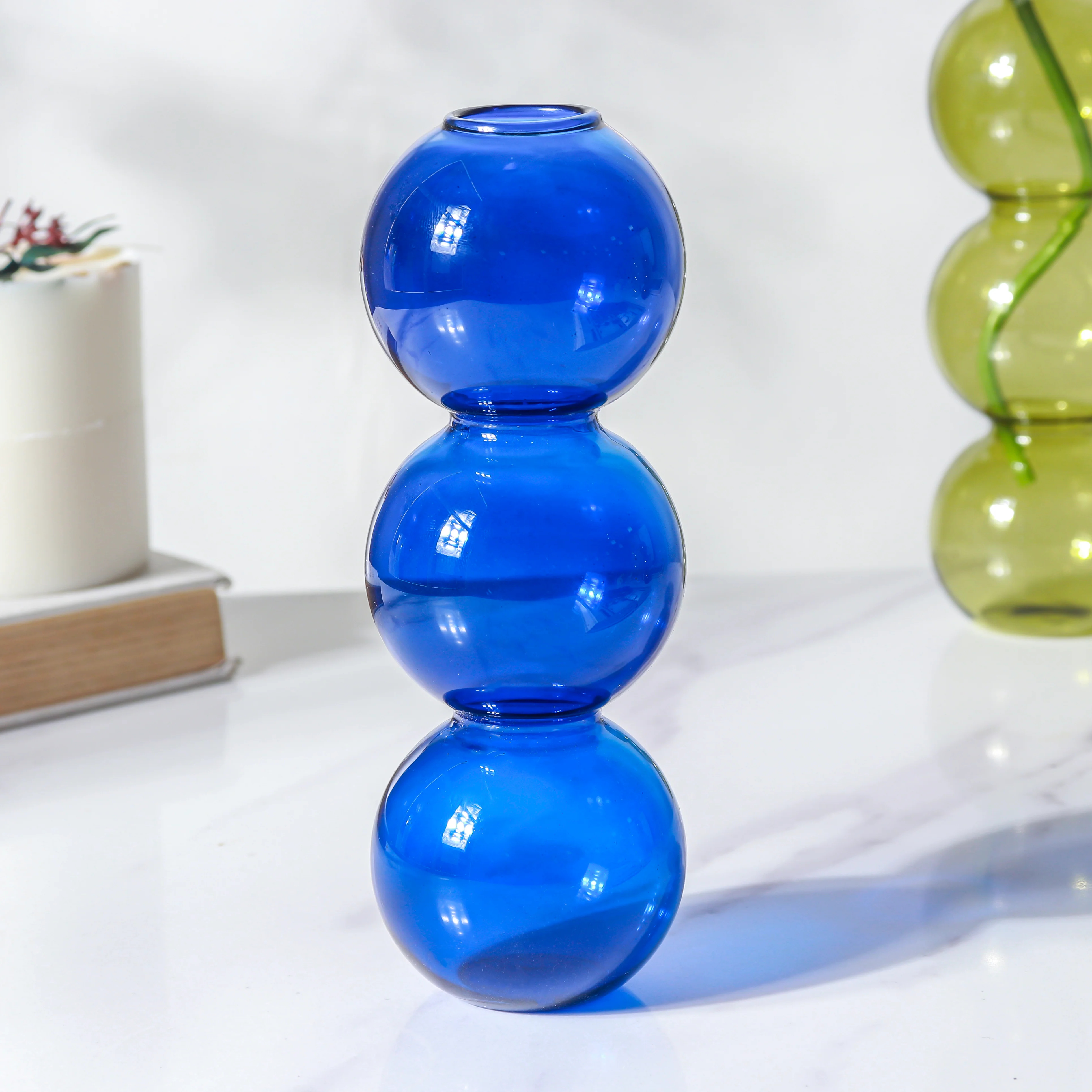 Three Bubbles Glass Vase - Image 7