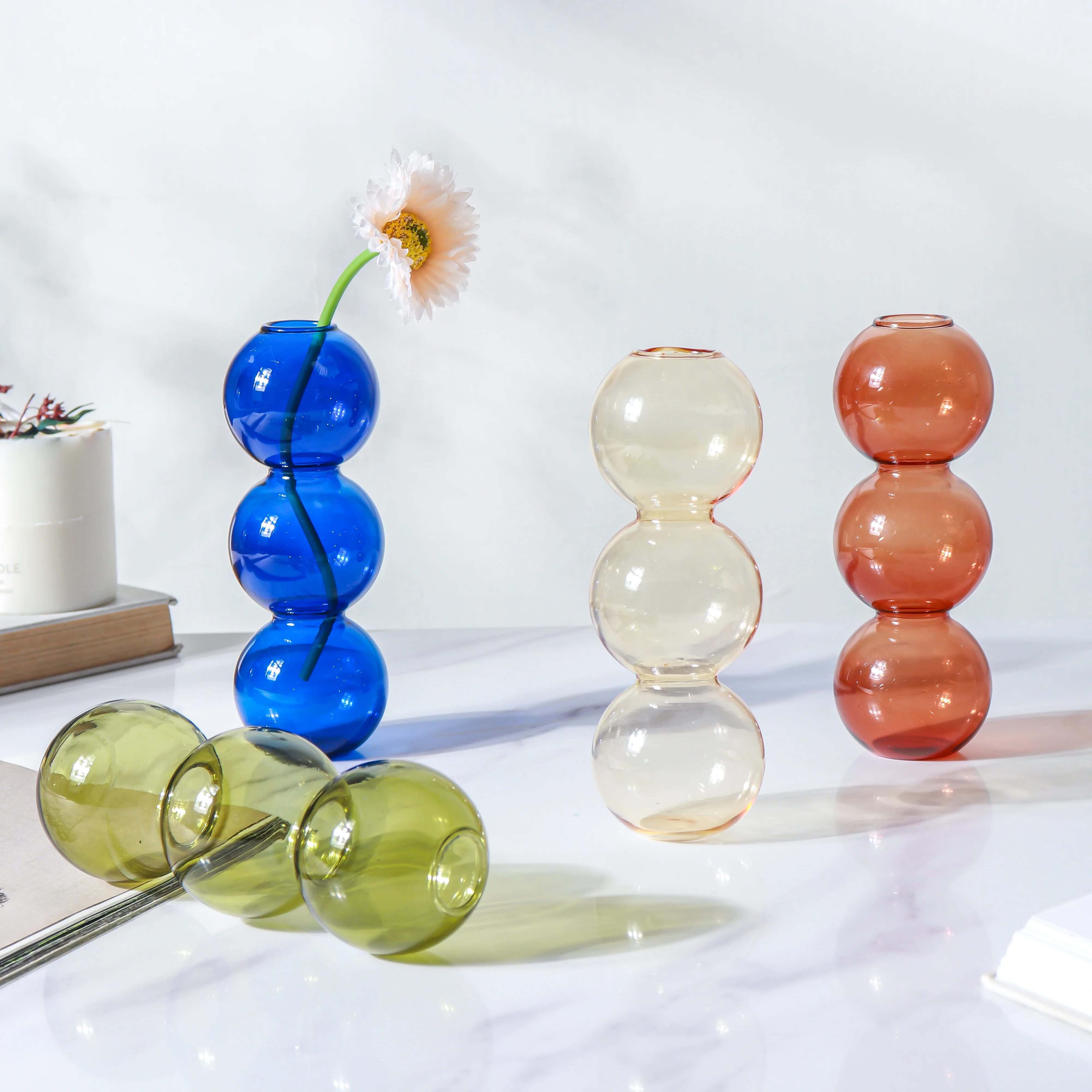 Three Bubbles Glass Vase - Image 8