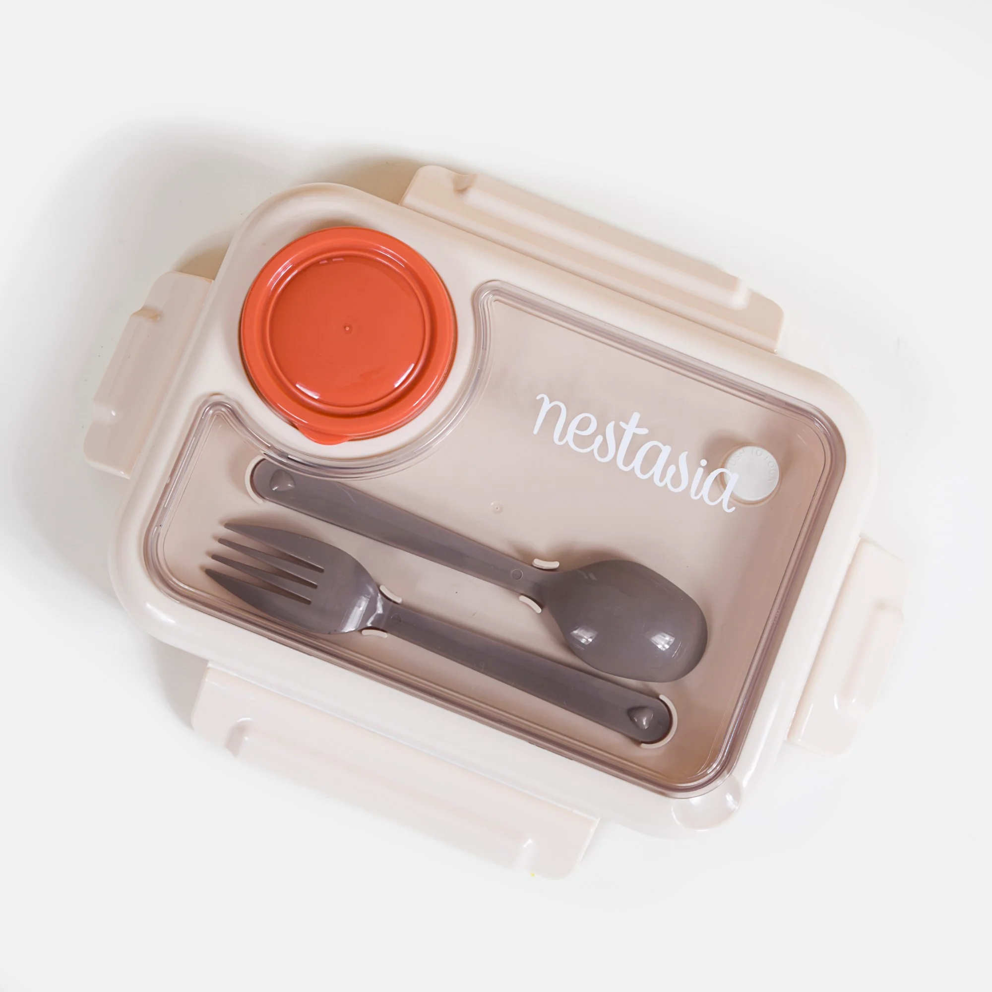 Tiffin Box For Office With 3 Compartments Brown 750ml - Image 8