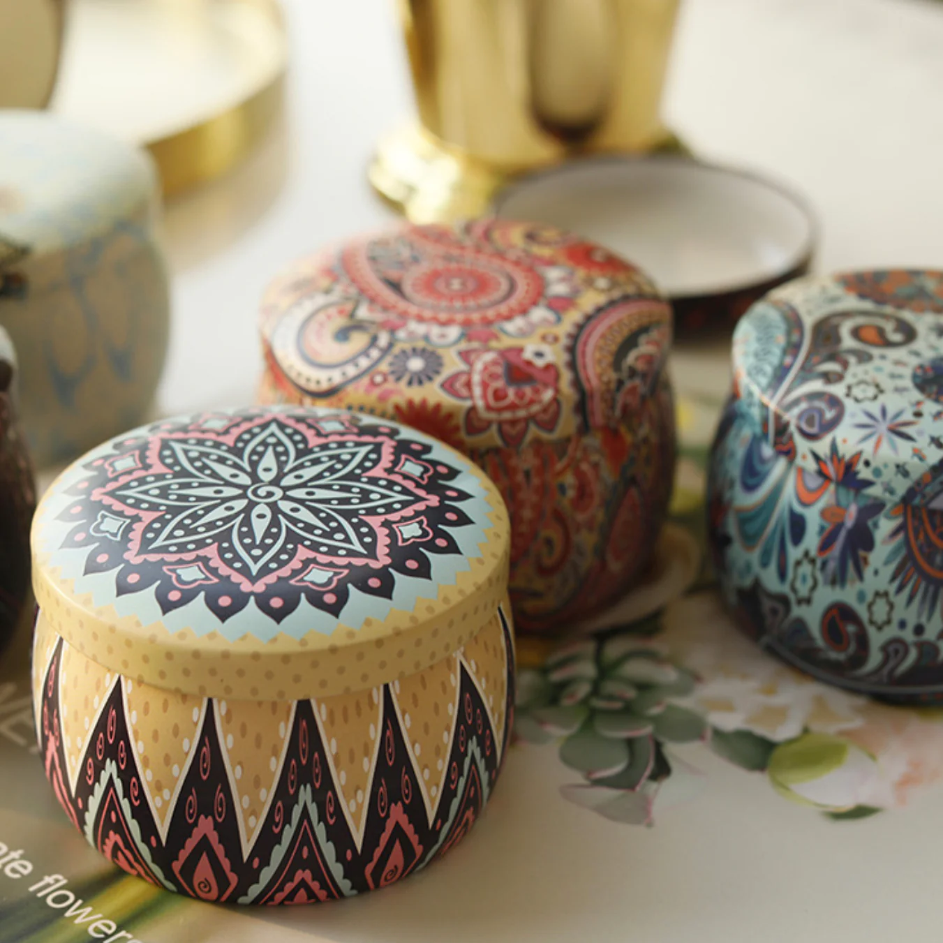 Decorative Tin Candle - Image 2