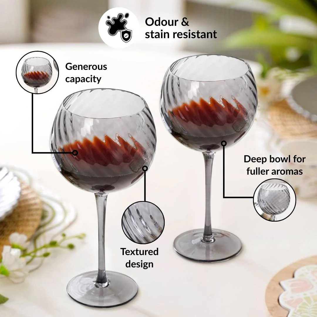 Tinted Balloon Wine Glass Goblet Set Of 2 580ml - Image 5
