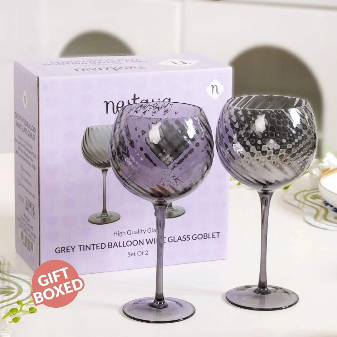 Tinted Balloon Wine Glass Goblet Set Of 2 580ml - Image 7