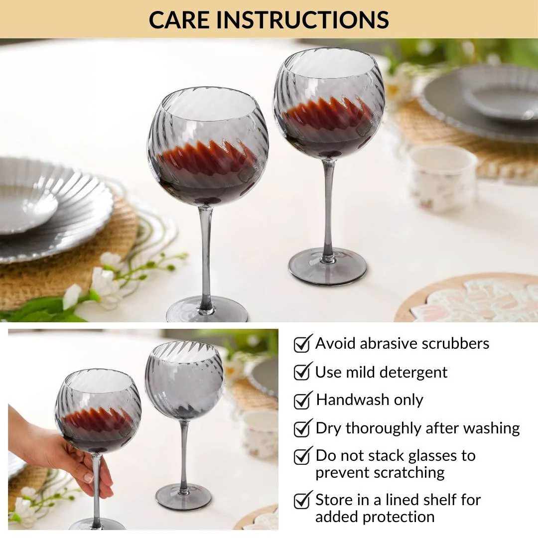 Tinted Balloon Wine Glass Goblet Set Of 2 580ml - Image 8