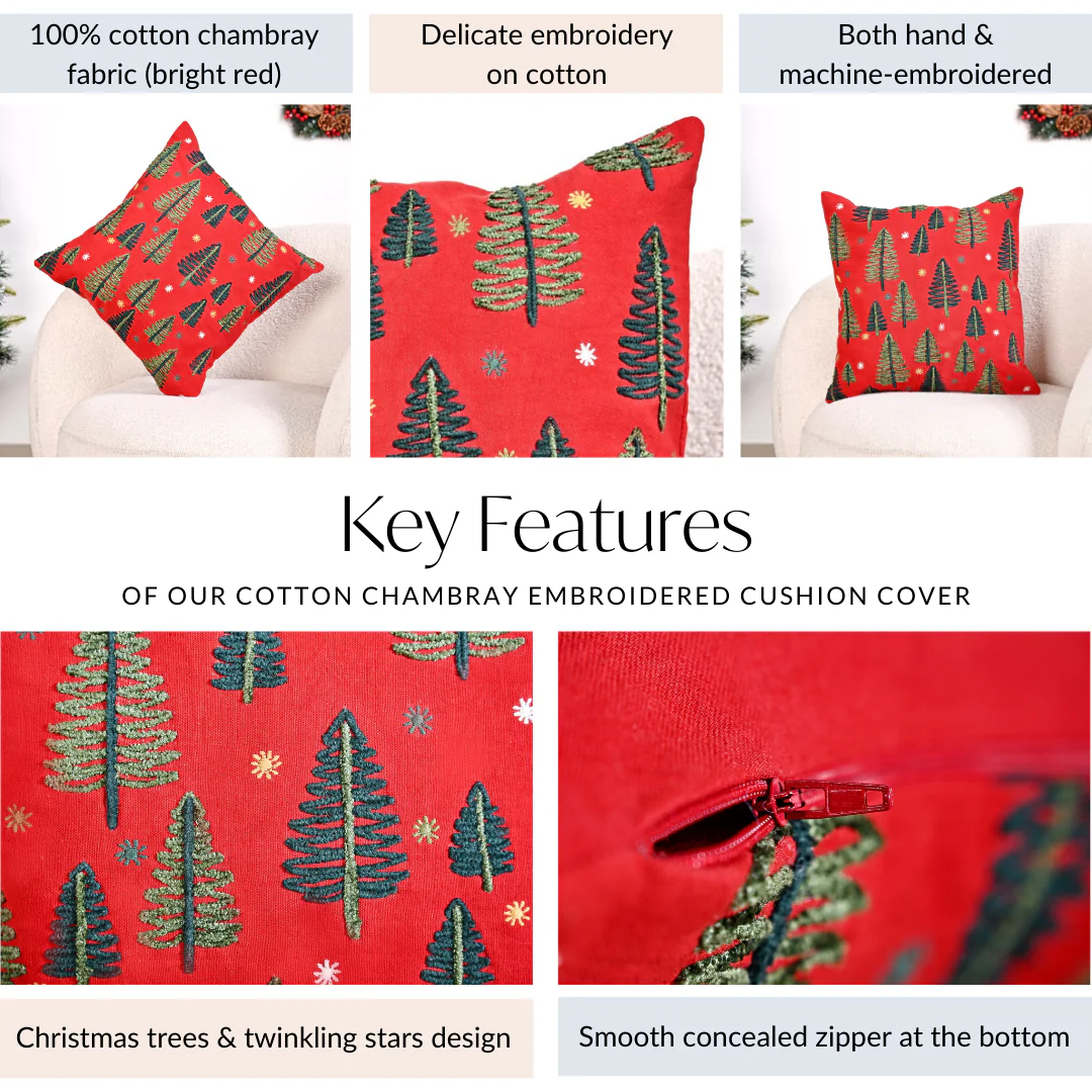 Tis The Season Festive Couch Cushion Cover 40x40cm - Image 5