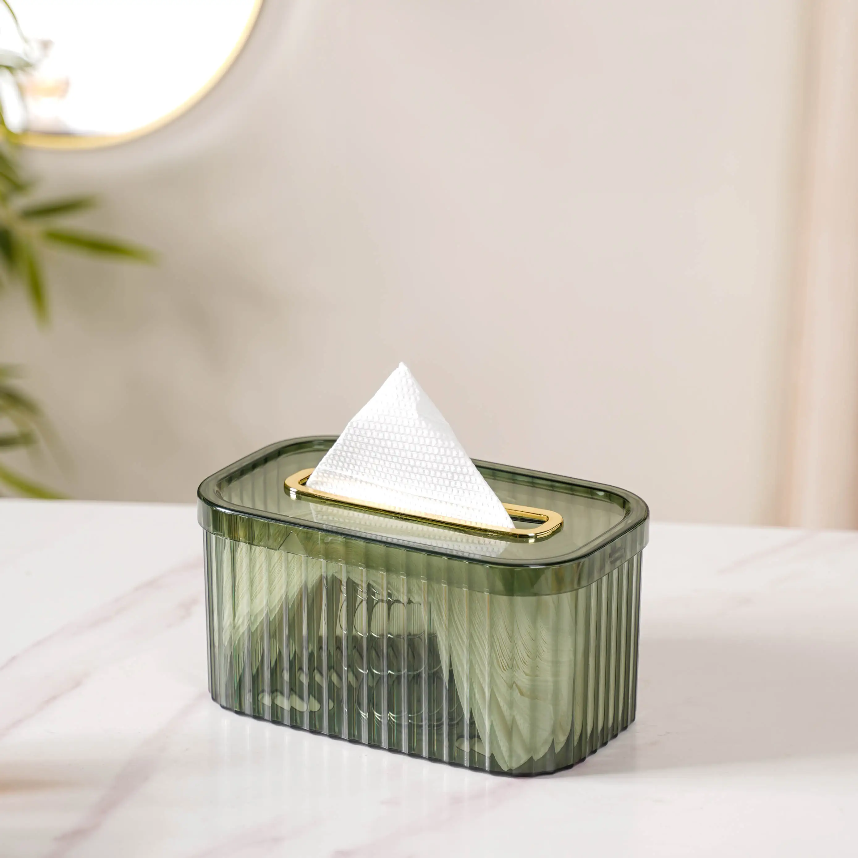 Tissue Box Holder With Storage Organizer Green - Image 17