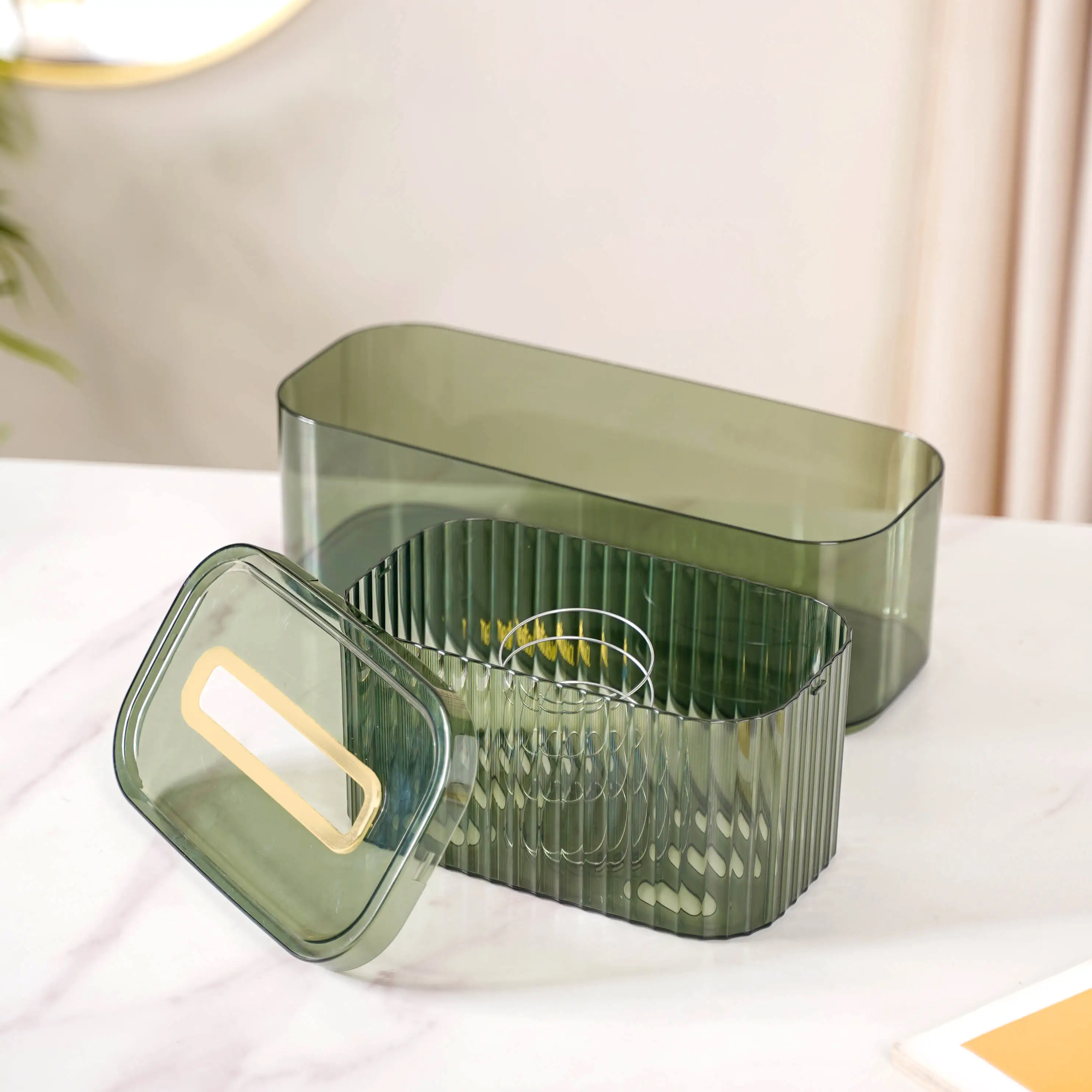 Tissue Box Holder With Storage Organizer Green - Image 18