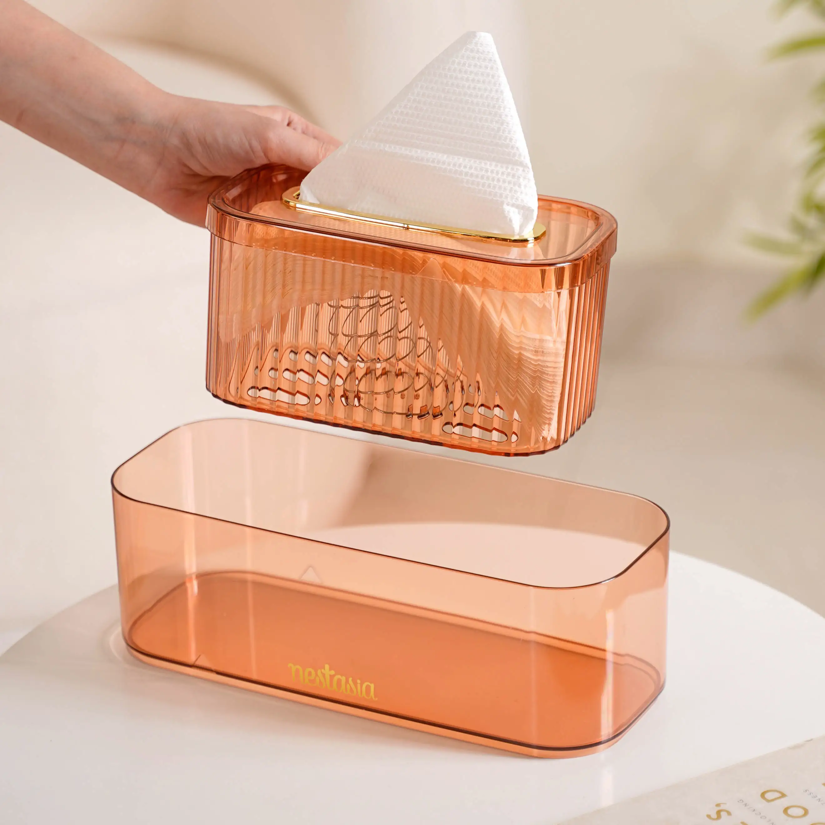 Tissue Paper Holder With Organizer Amber - Image 3