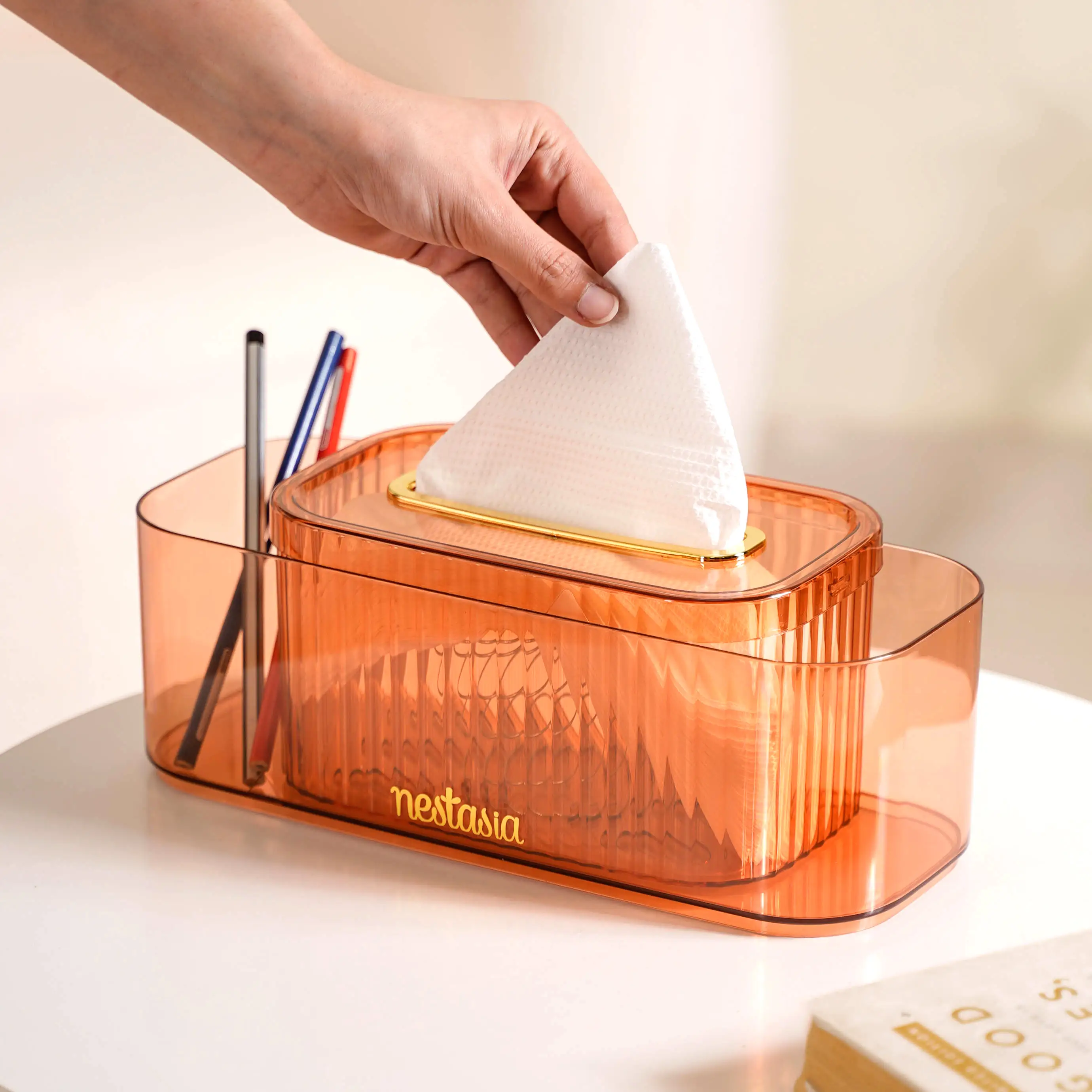 Tissue Paper Holder With Organizer Amber - Image 8