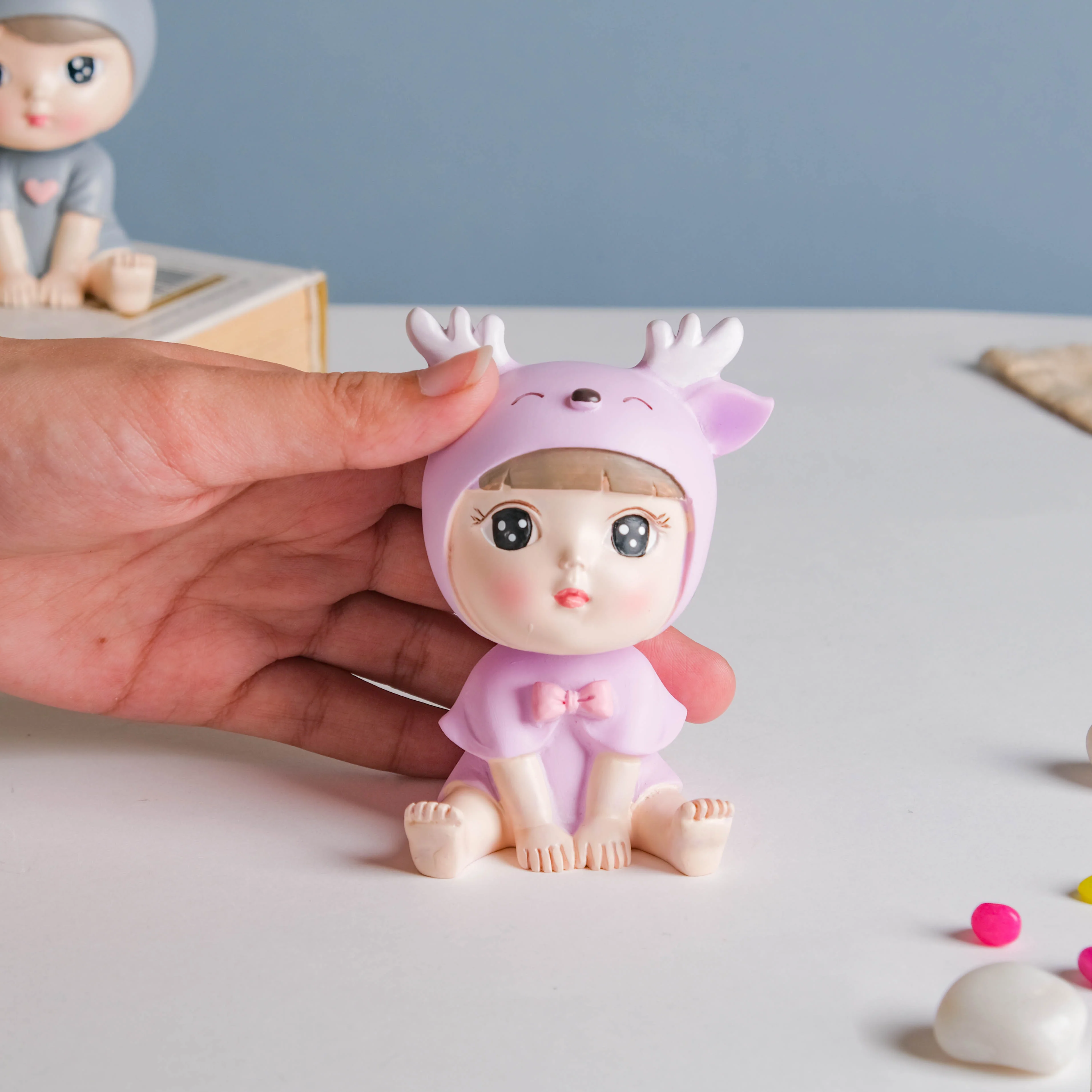 Toddler Girl With Deer Hat Showpiece - Image 2