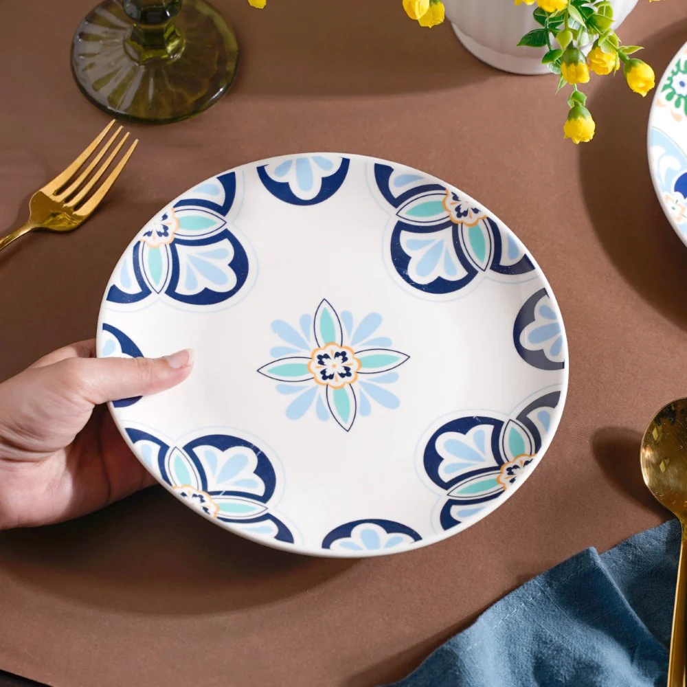 Traditional Flower Design Plate 8 Inch - Image 2