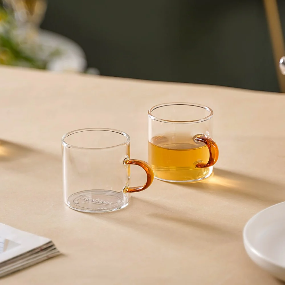 Transparent And Yellow Cup Set of 6 - Image 5
