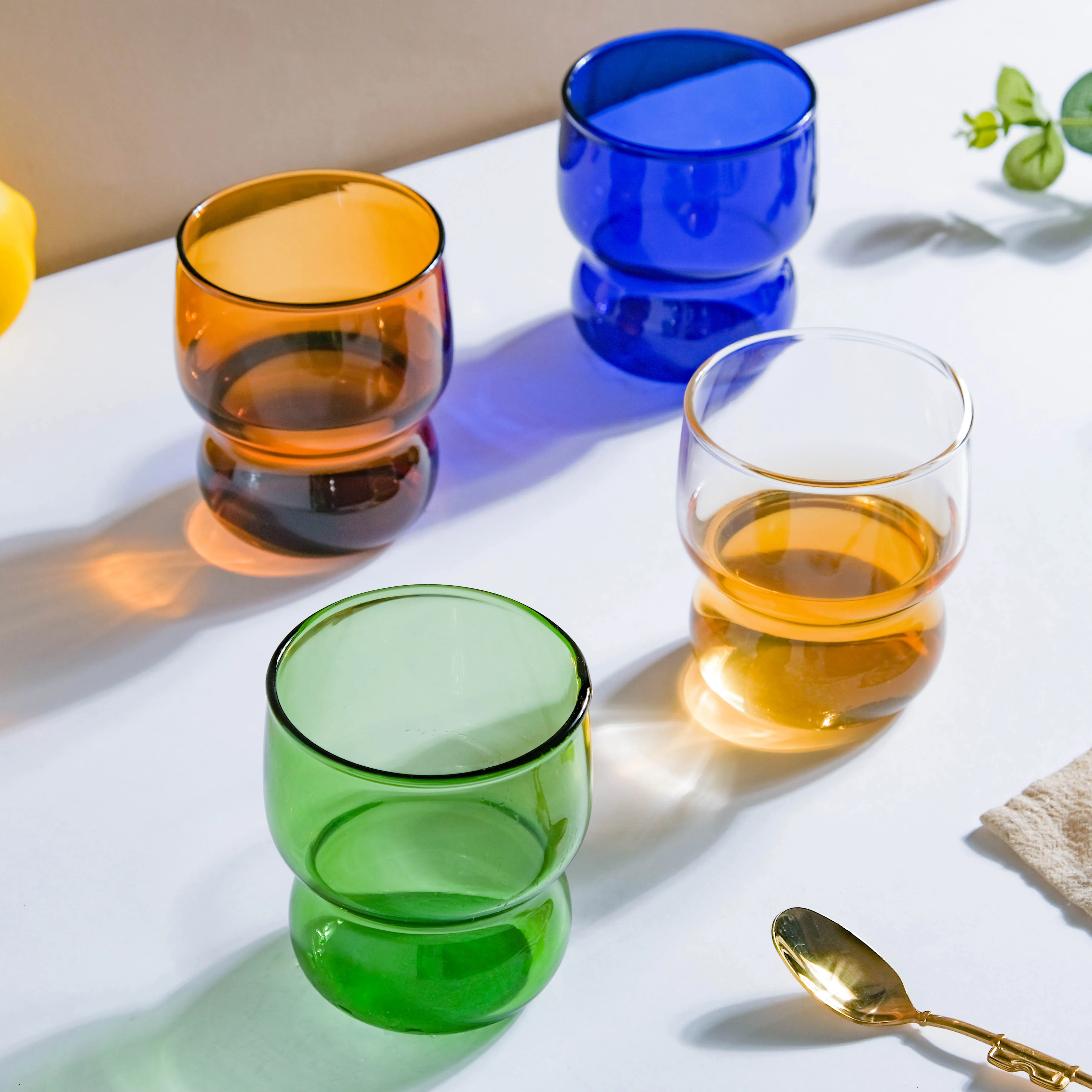 Transparent Borosilicate Glass Tumbler Blue - Image 6