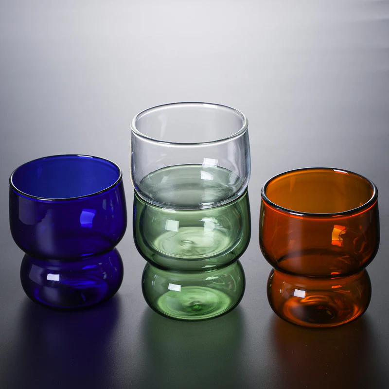 Transparent Borosilicate Glass Tumbler Blue - Image 9