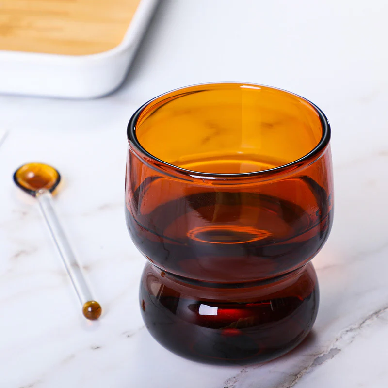 Transparent Borosilicate Glass Tumbler Amber - Image 5