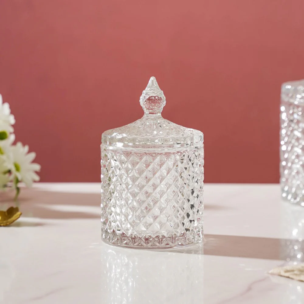 Transparent Crystal Glass Small Candy Jar 250 ml - Image 6