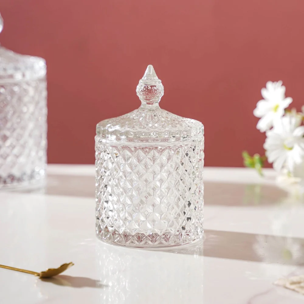 Transparent Crystal Glass Small Candy Jar 250 ml - Image 7
