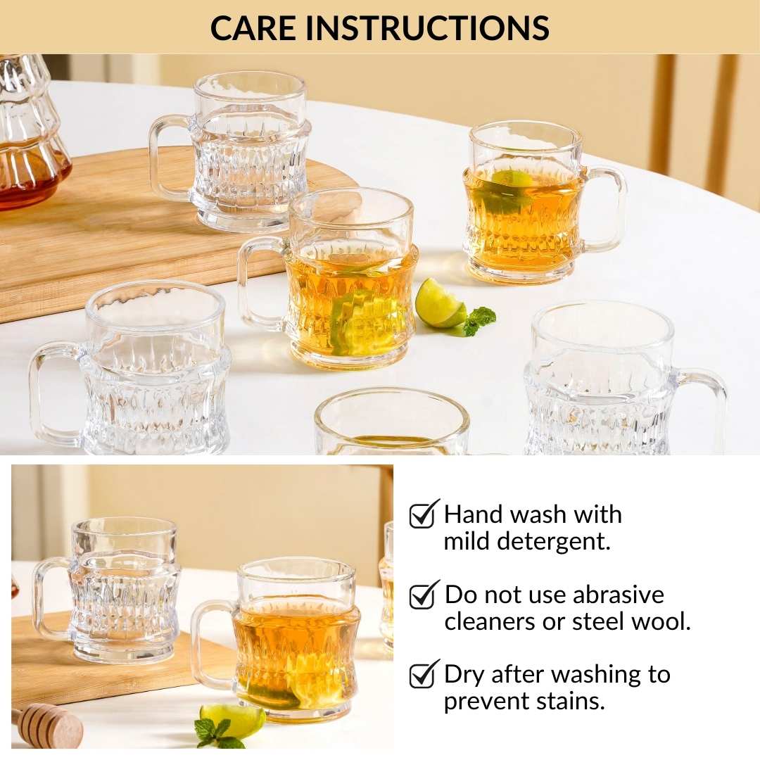 Transparent Tea Cup Set Of 6 165ml - Image 7